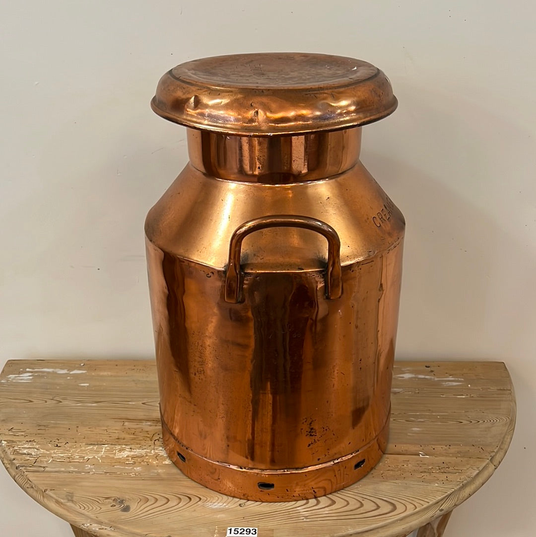 French Copper Creamery Can