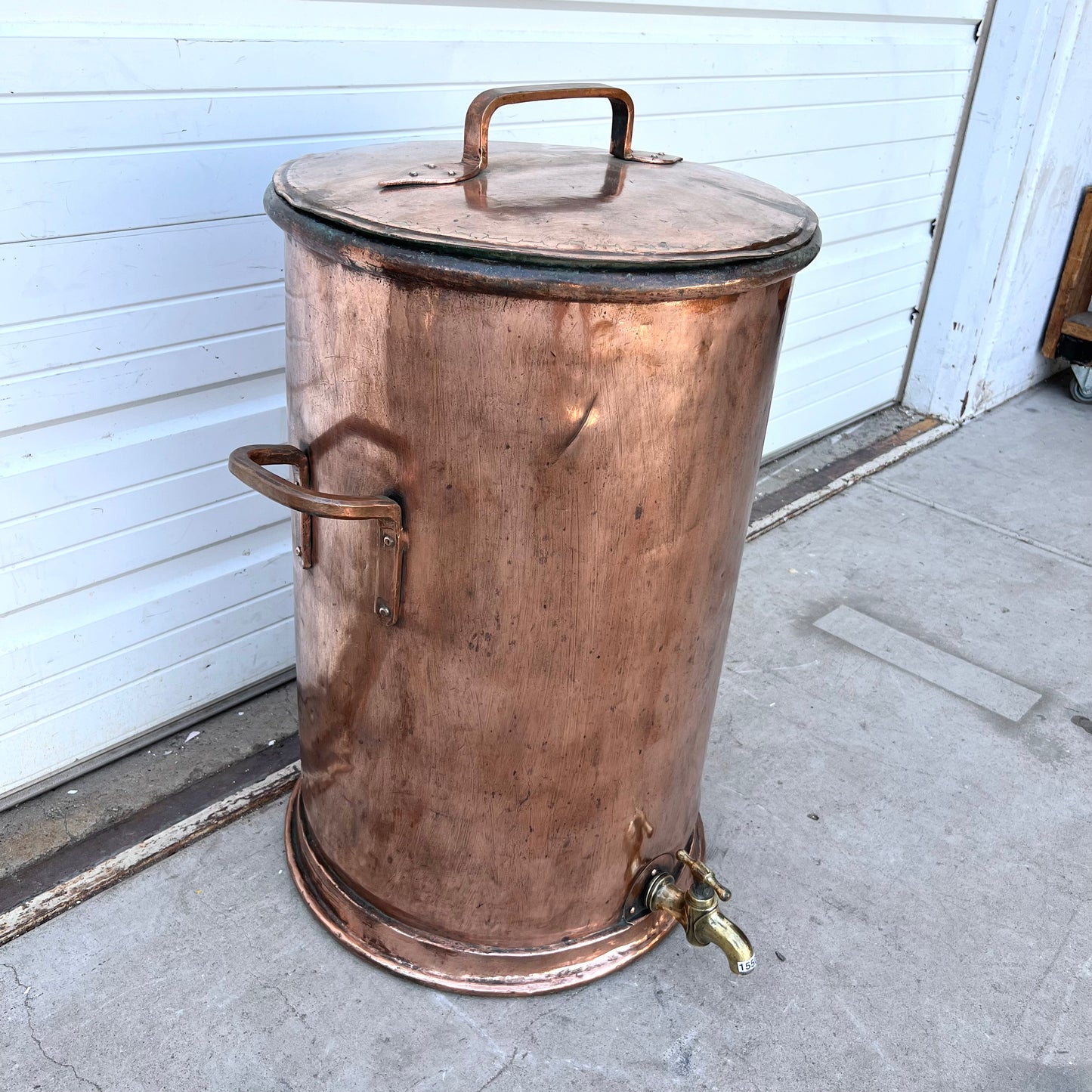 Very Large Copper Receptacle with Spigot