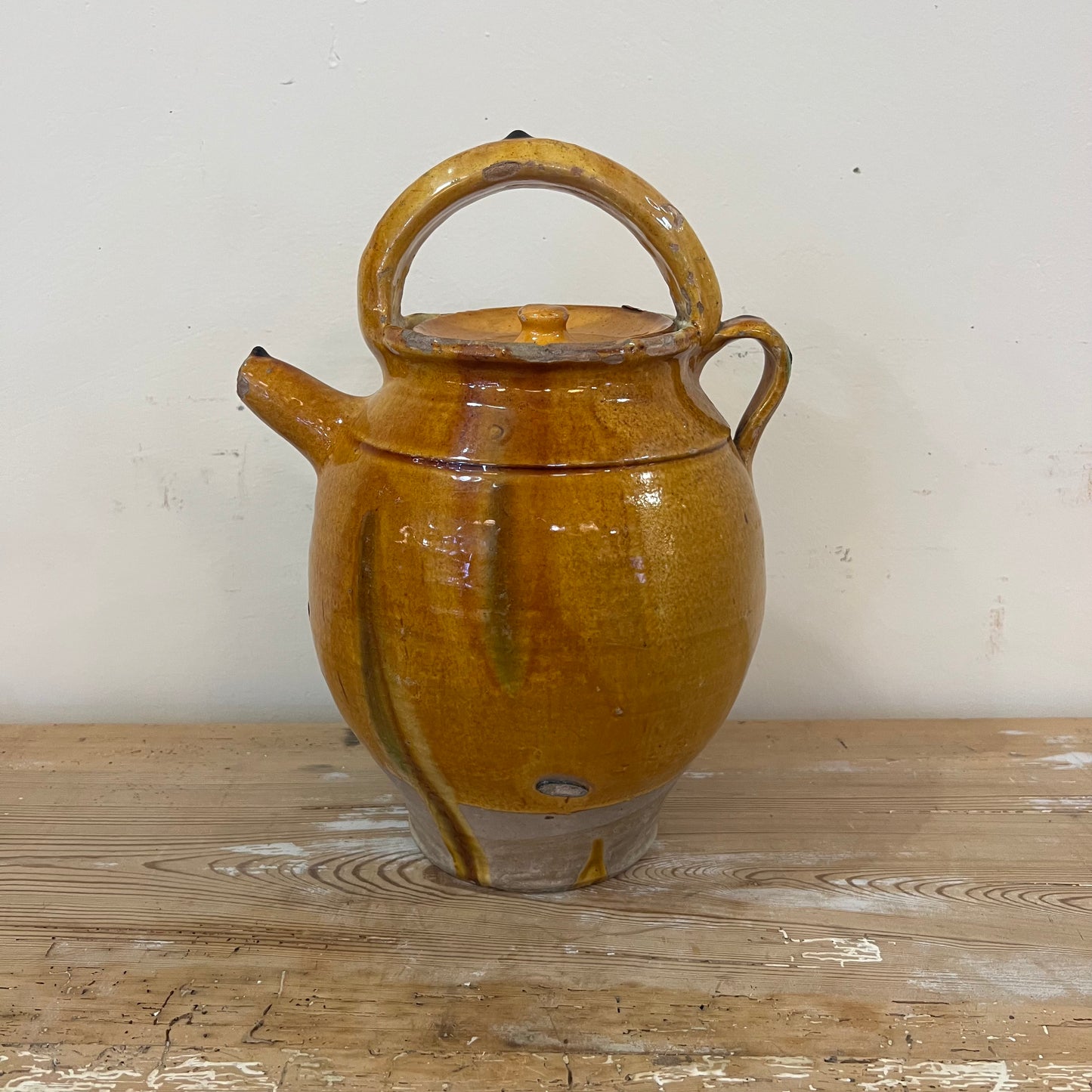 Large Ochre Watering Jug w/Lid