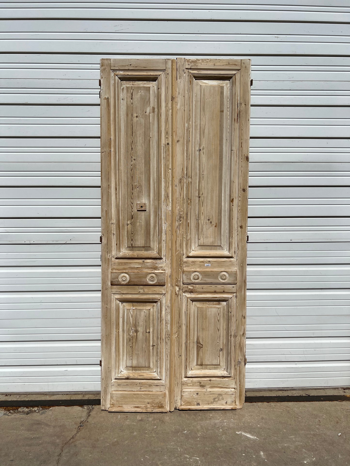 Pair of Washed Antique 2-Panel Doors