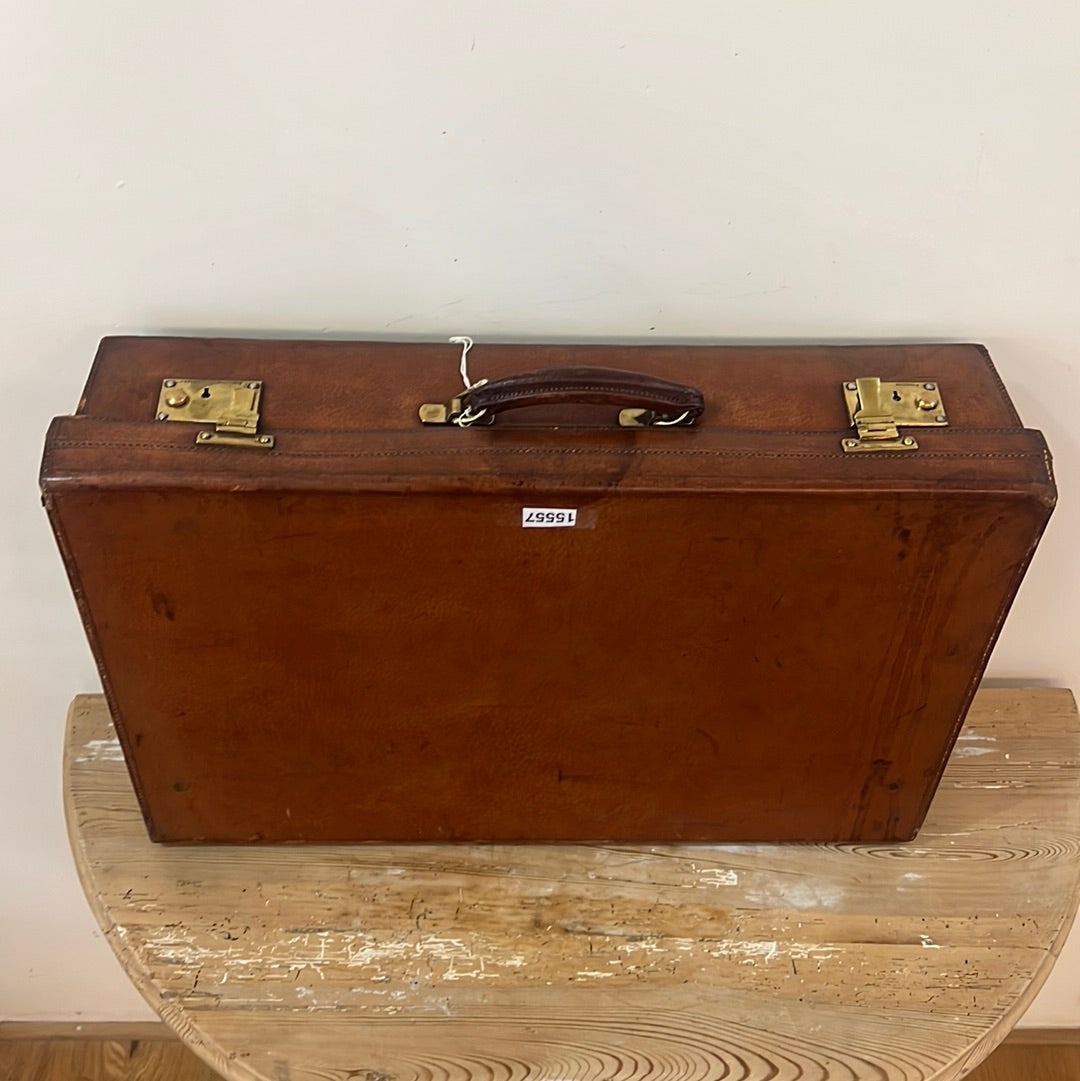 Vintage Leather Suitcase M.J.P.C