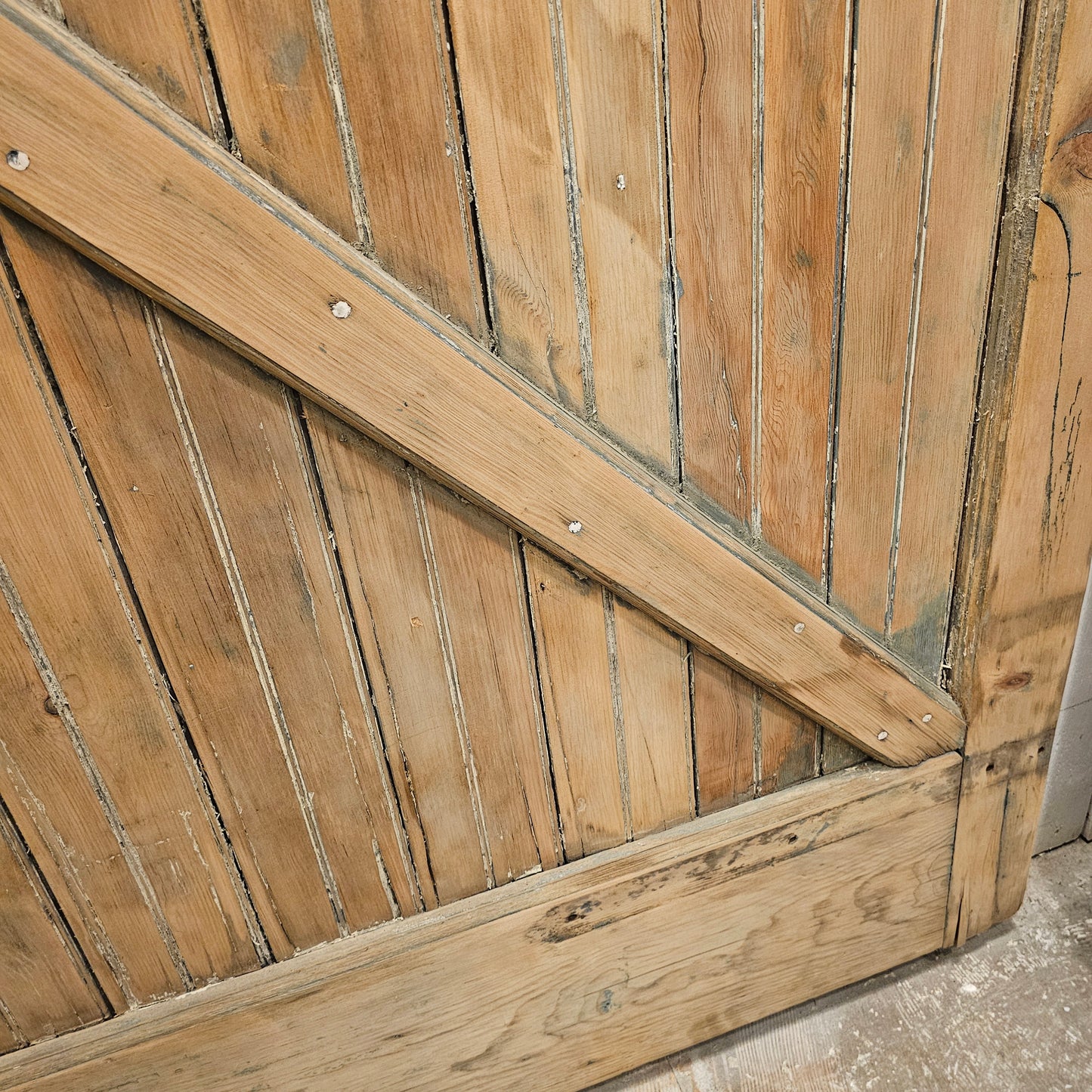 Single Stripped 15 Lite Antique Carriage/Barn Door