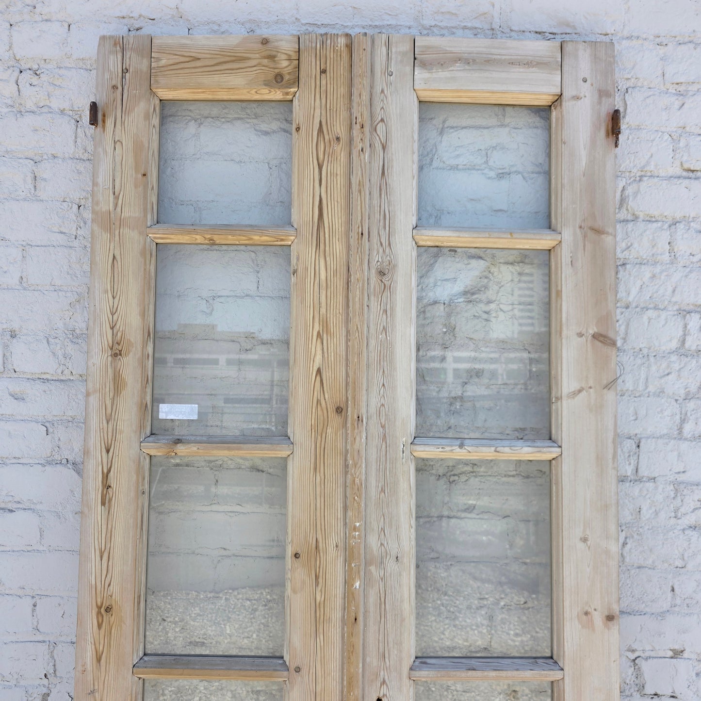 Washed Pair Doors W/ 4 Lites