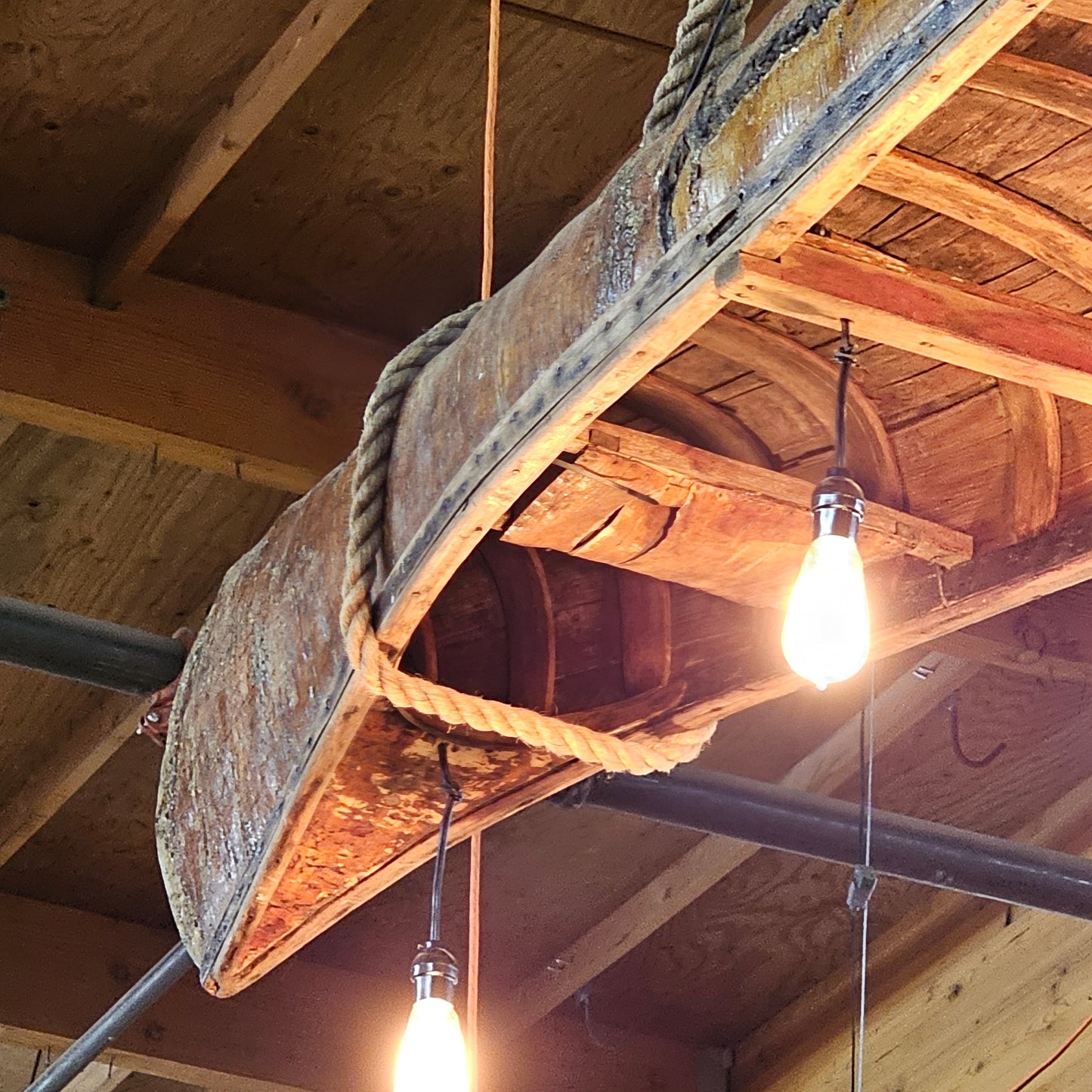 Repurposed Antique Birch Bark Canoe