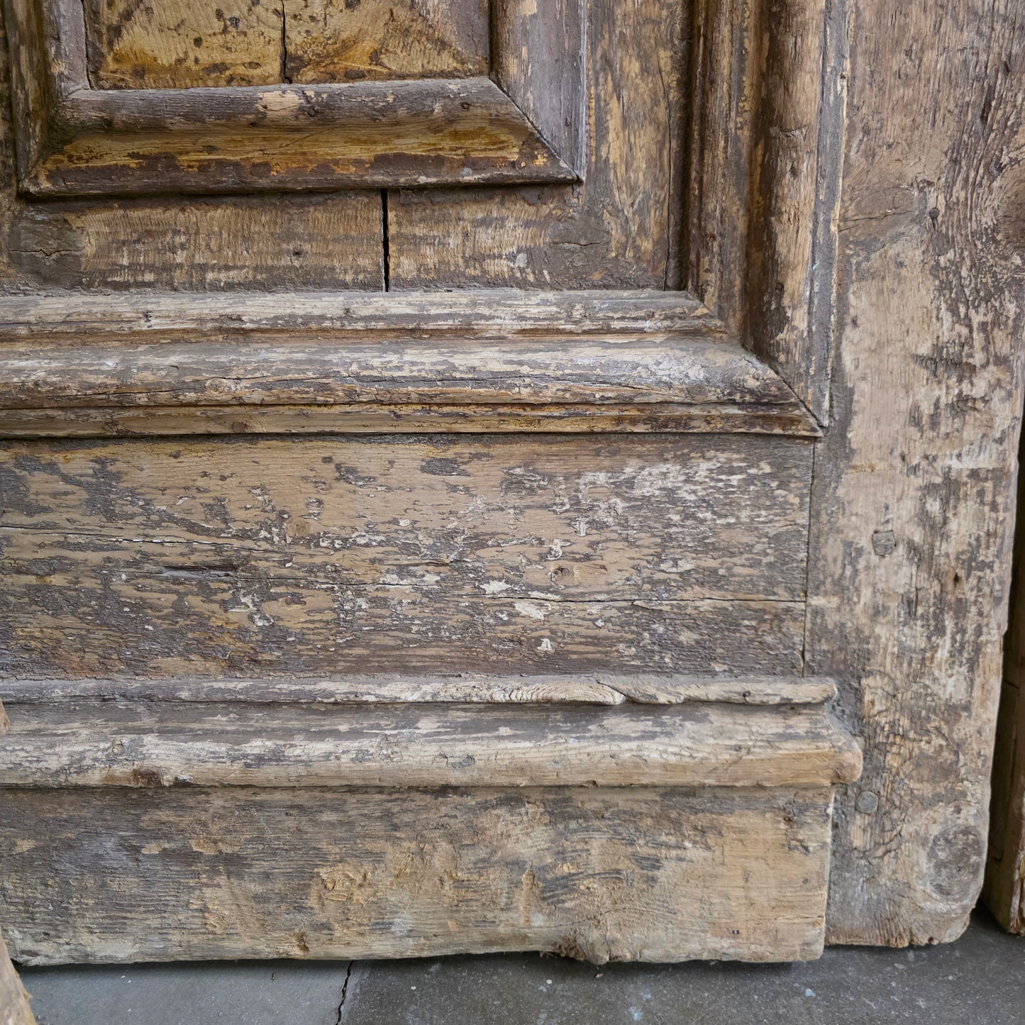 Pair of Wood Single Lite Carved Antique Doors
