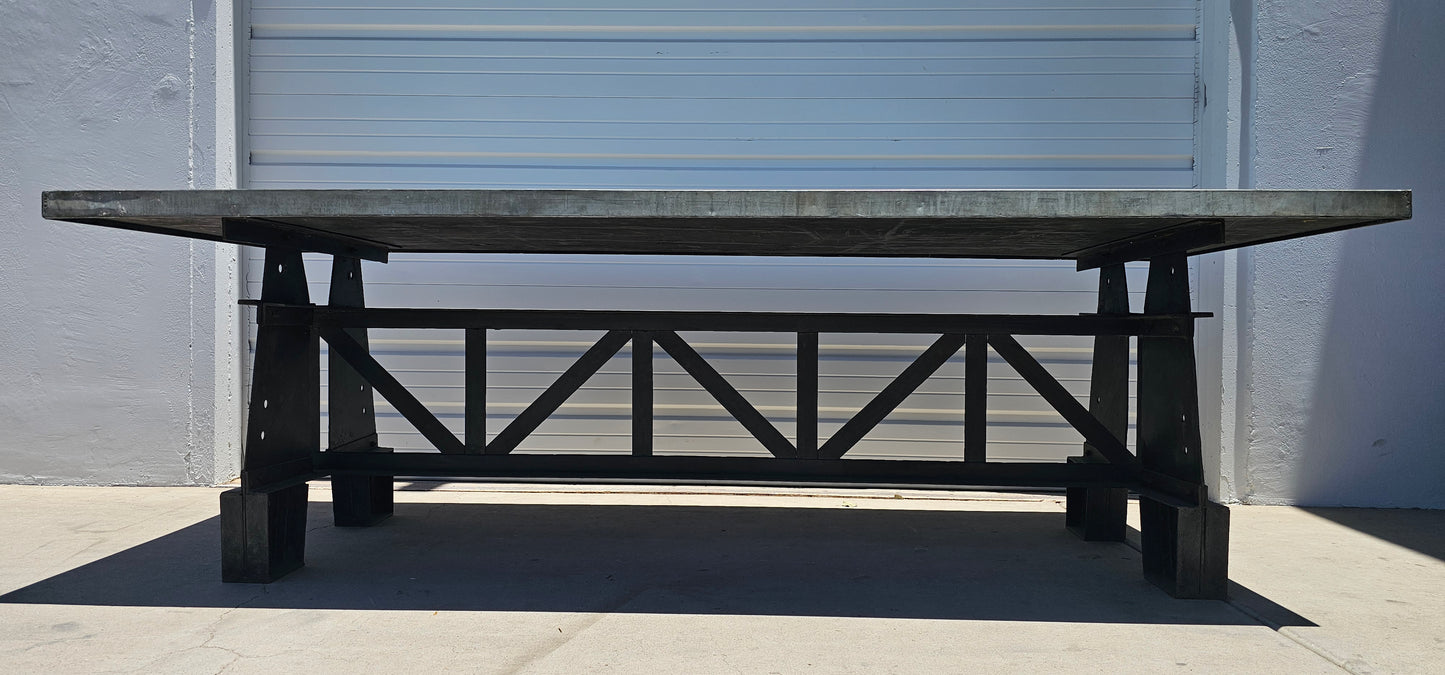 Repurposed Industrial Zinc Table