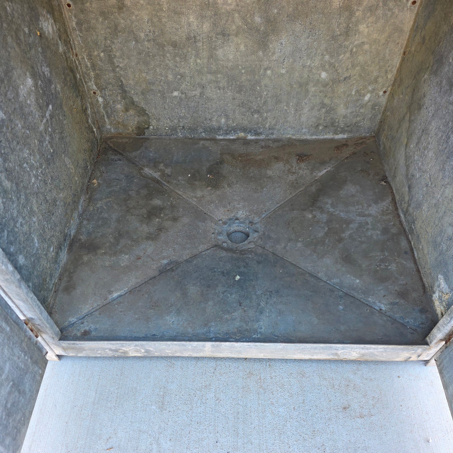 Galvanized Utility Cabinet with Drain