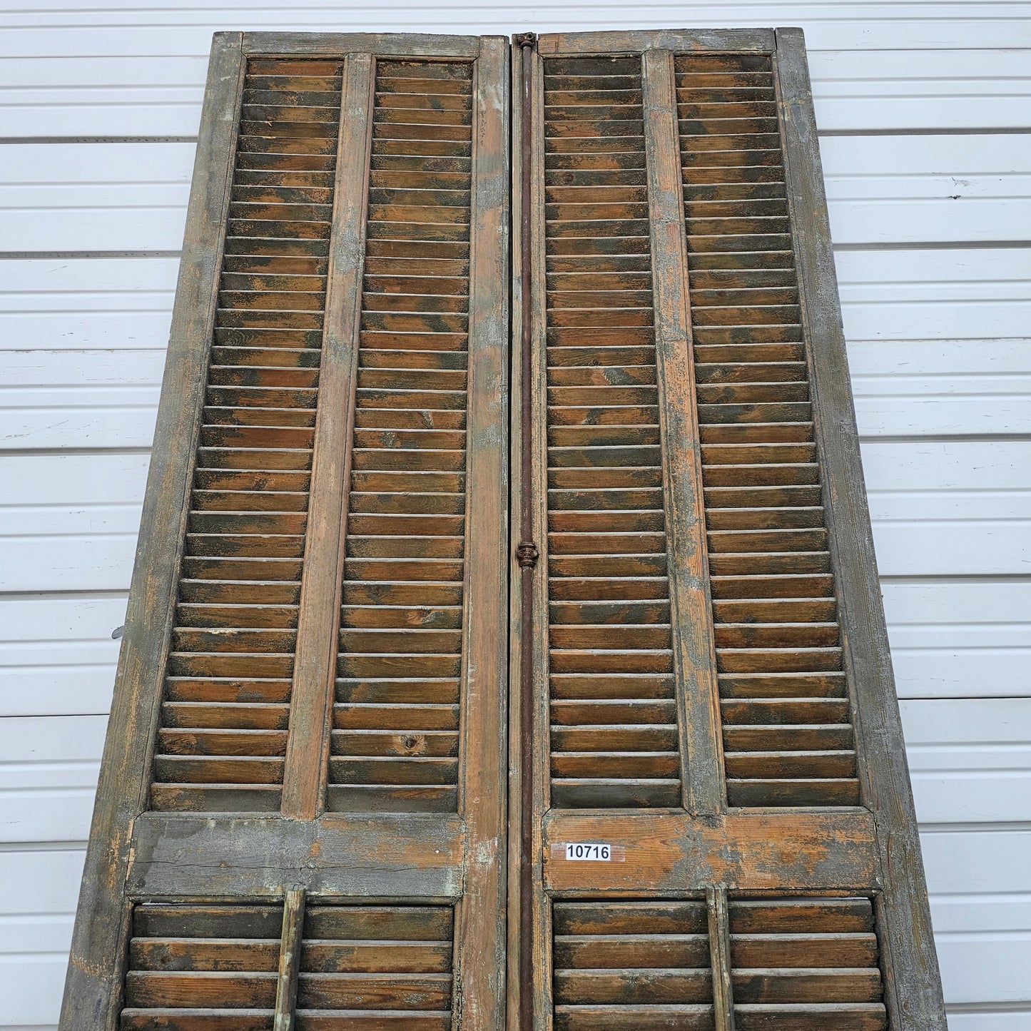 Pair of Tall French Wood Shutters