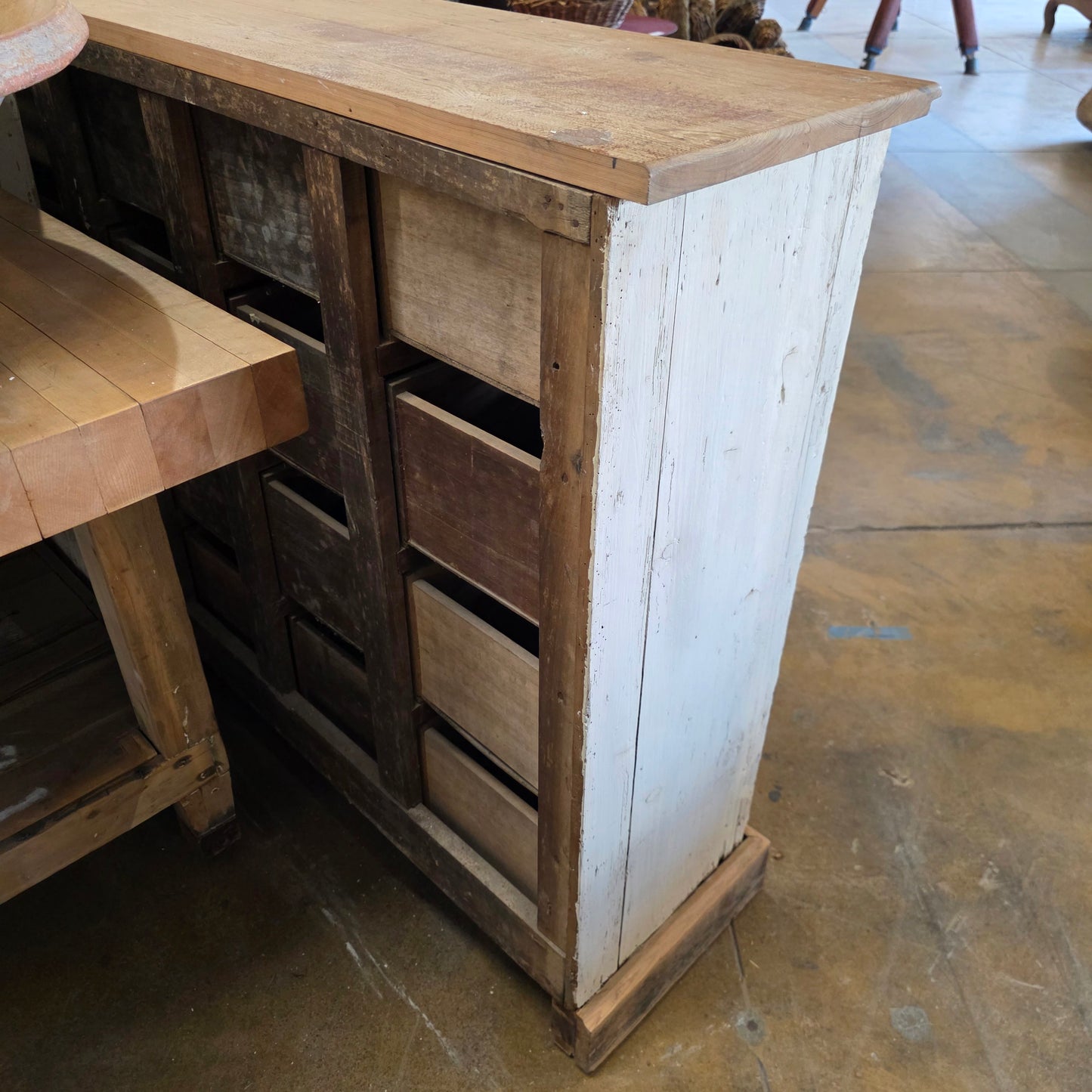 Wood File/Apothecary Cabinet w/48 Drawers