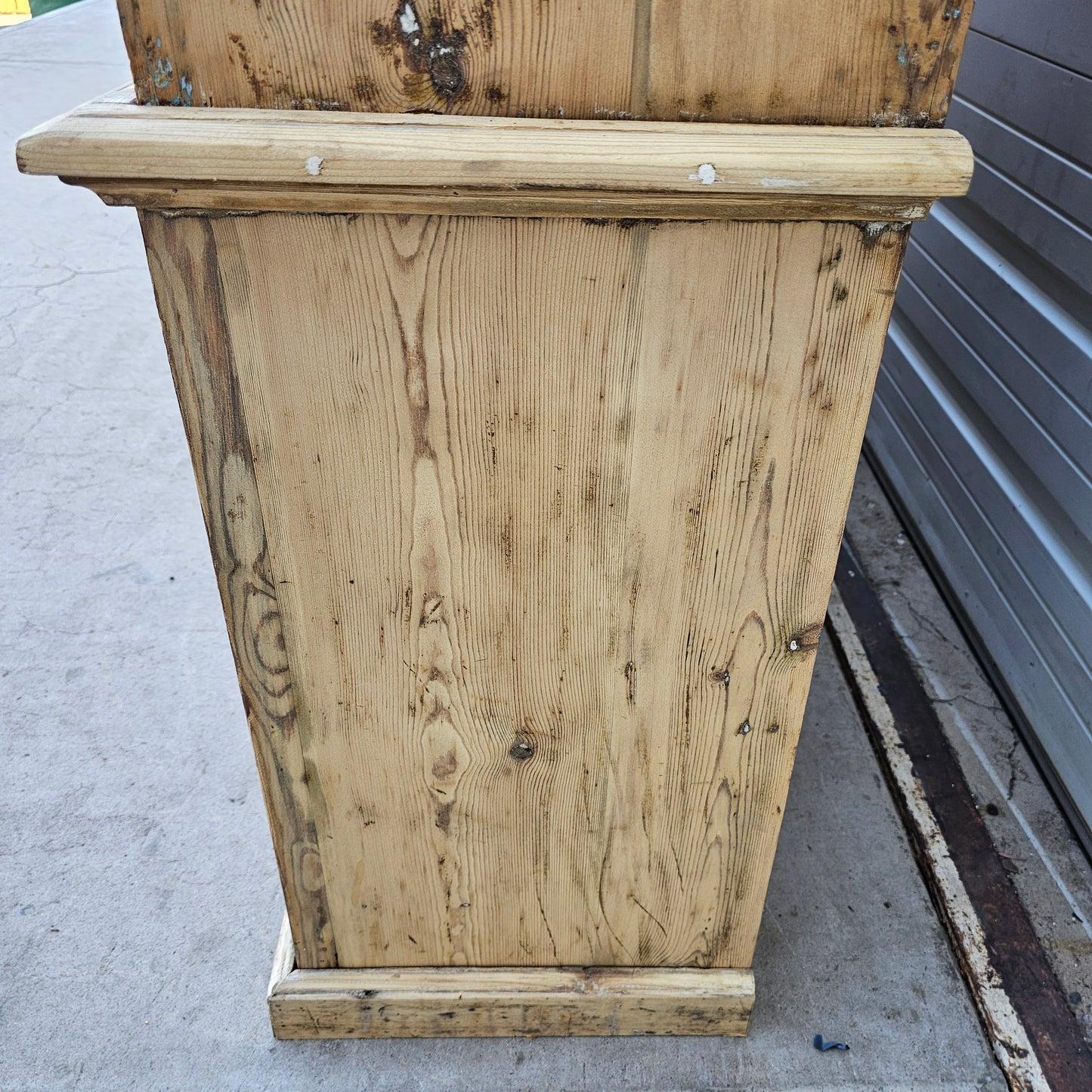 Antique 3-Section Wood Display Cabinet