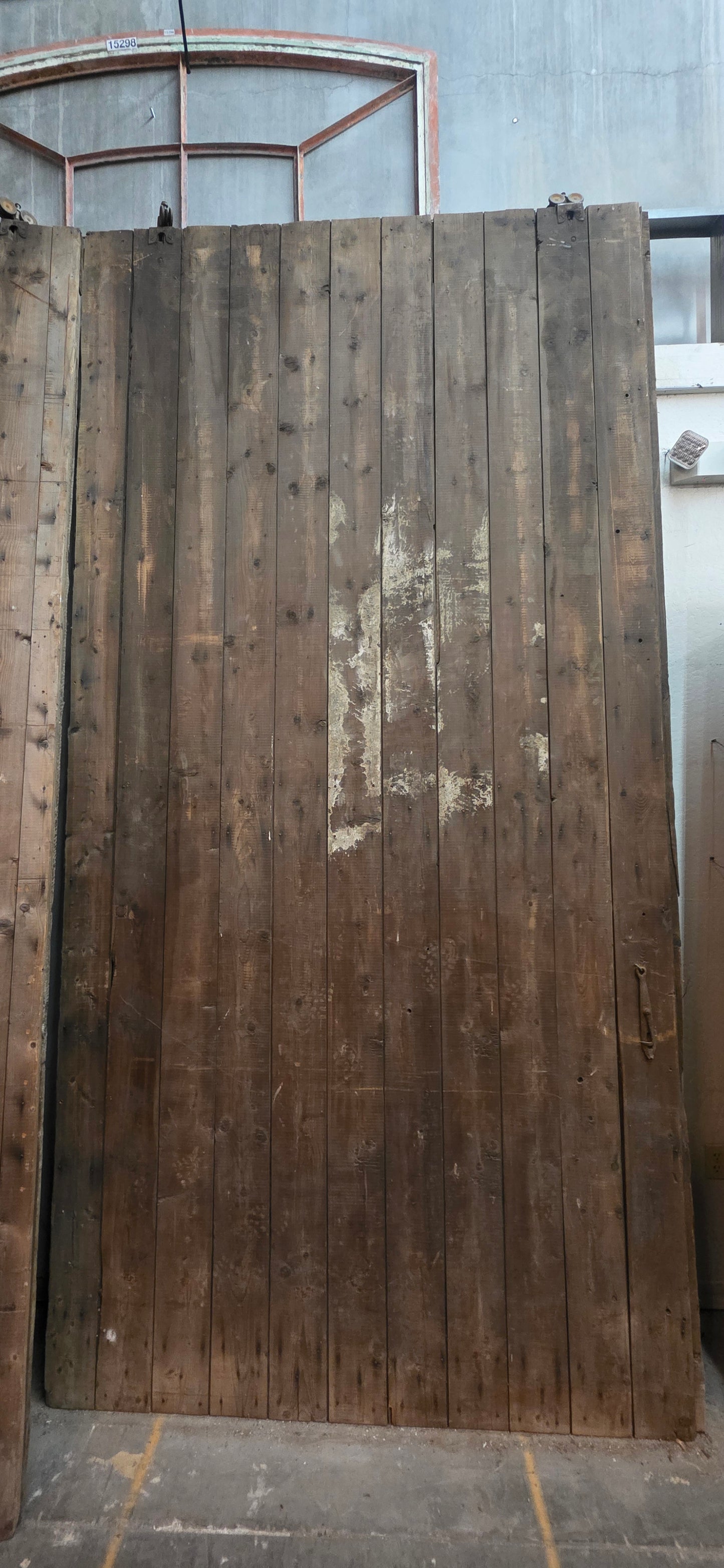 Pair of 11 Panel Natural Wood Barn Doors