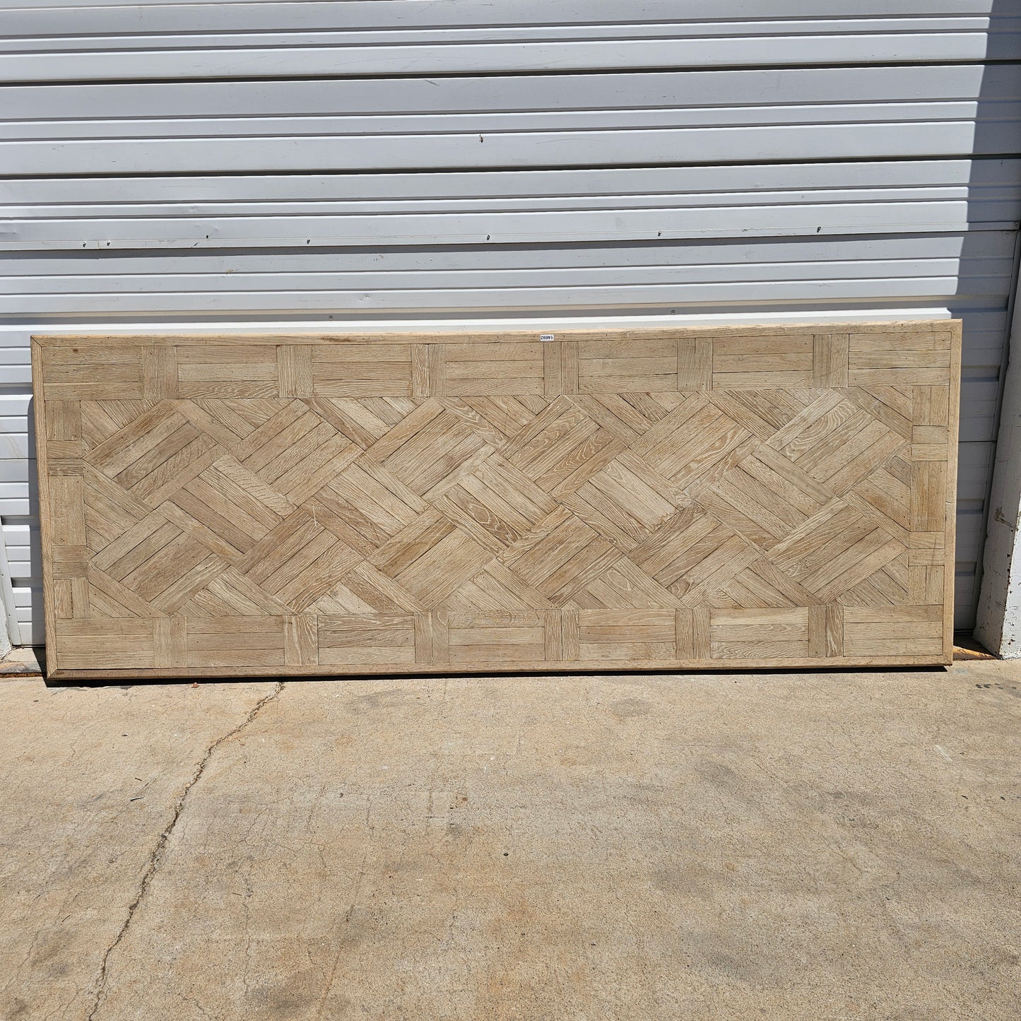 9 ft Washed Parquet Wood Dining Table Top