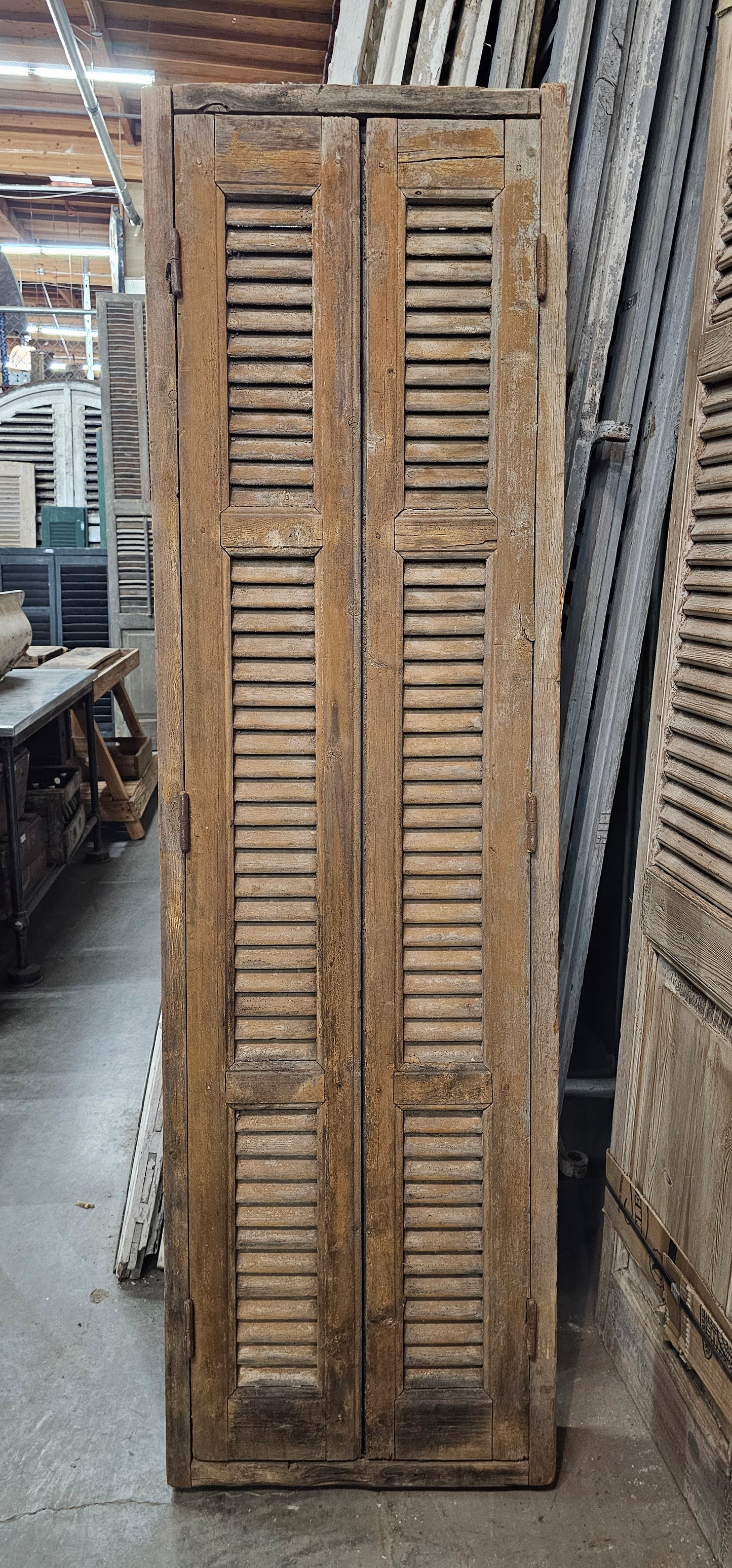 Rectangle Single Pane Window with Transom and Shutter Set