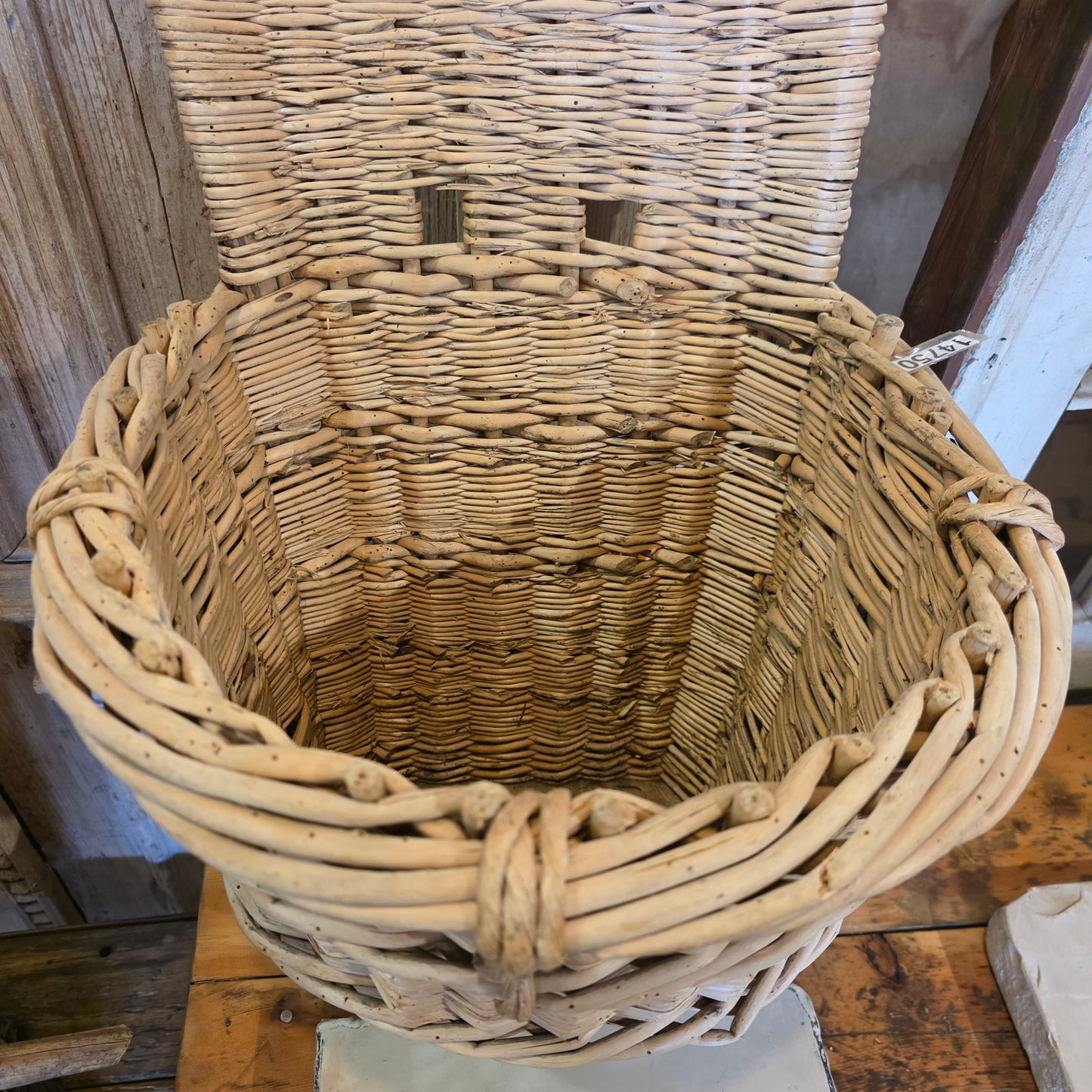 Traditonal French Wicker Champagne Grape Harvesting Basket
