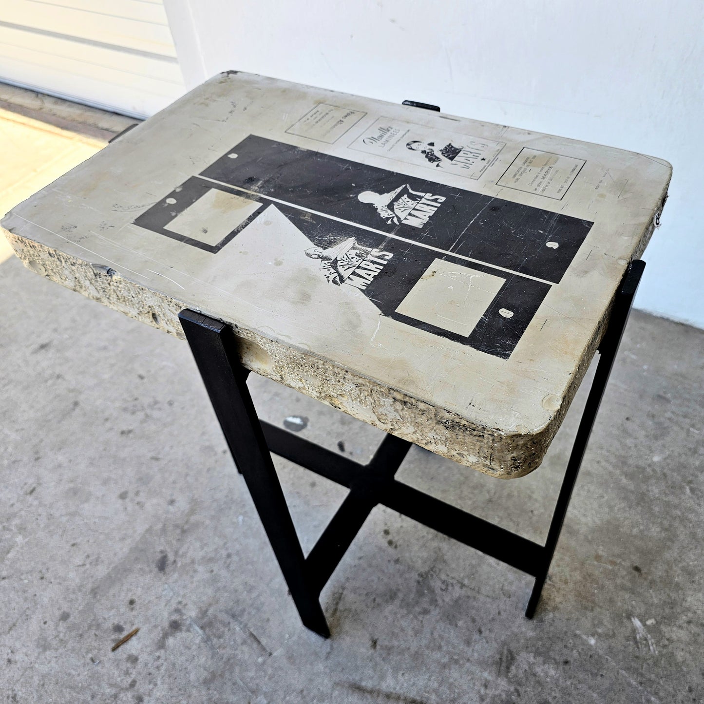 Lithography Stone Side Table