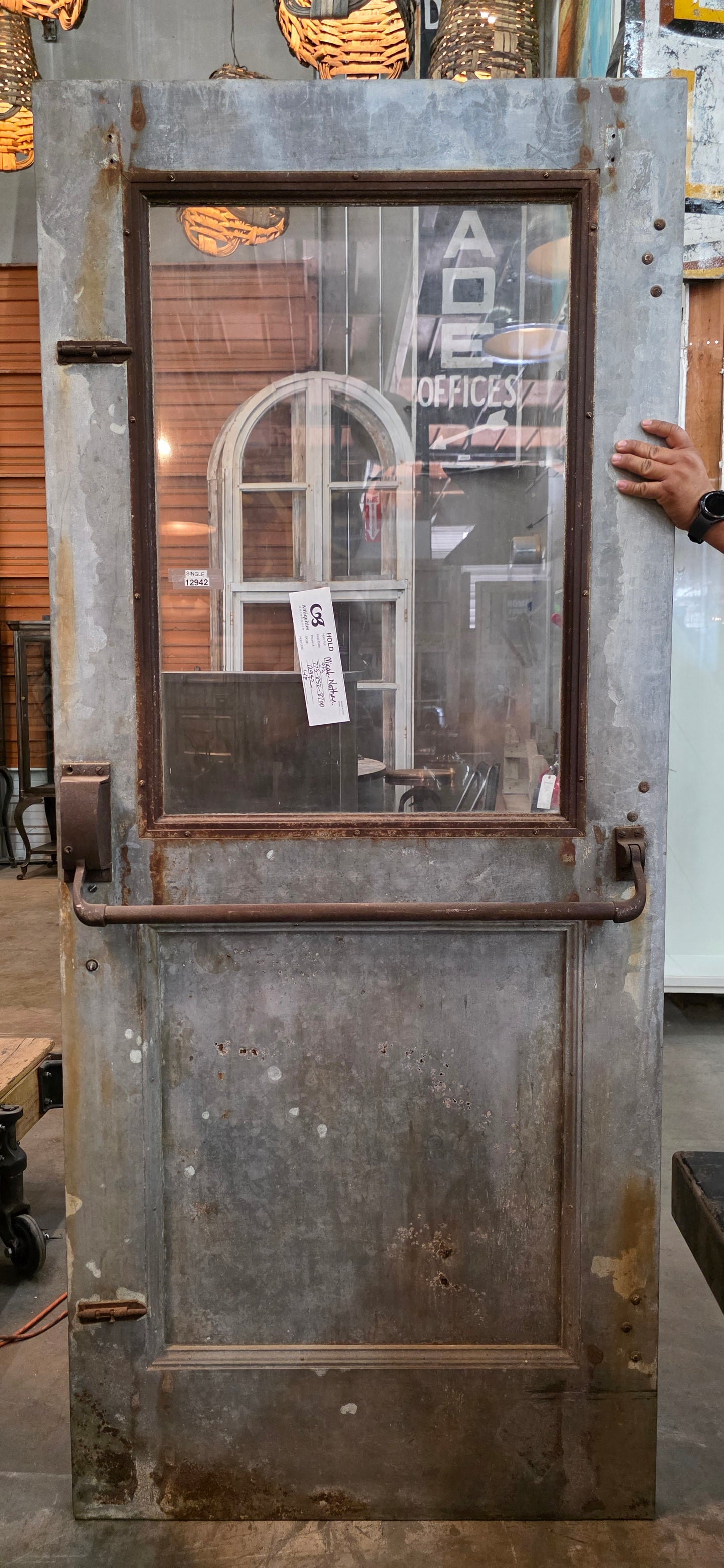 Metal Fire Door with Single Clear Glass Lite