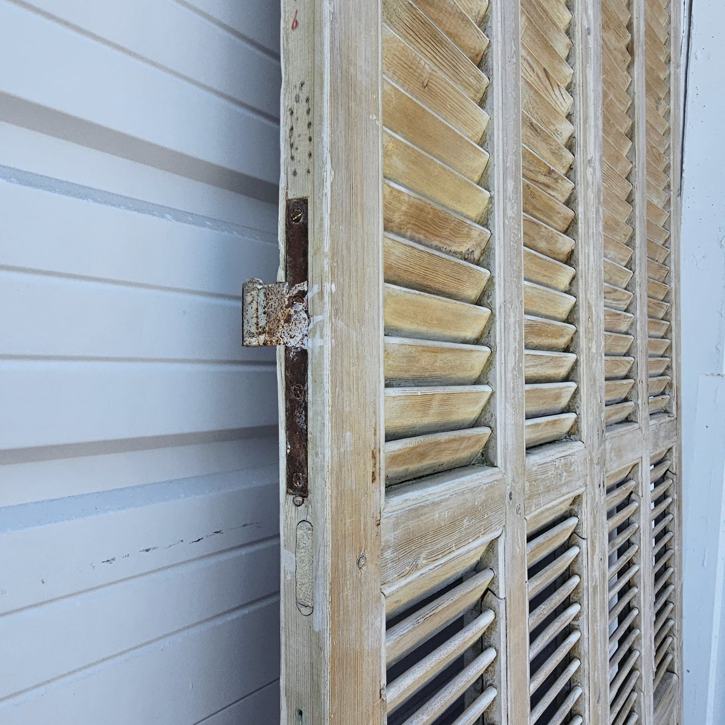 Pair of Shuttered Wood Doors w/2 Panels