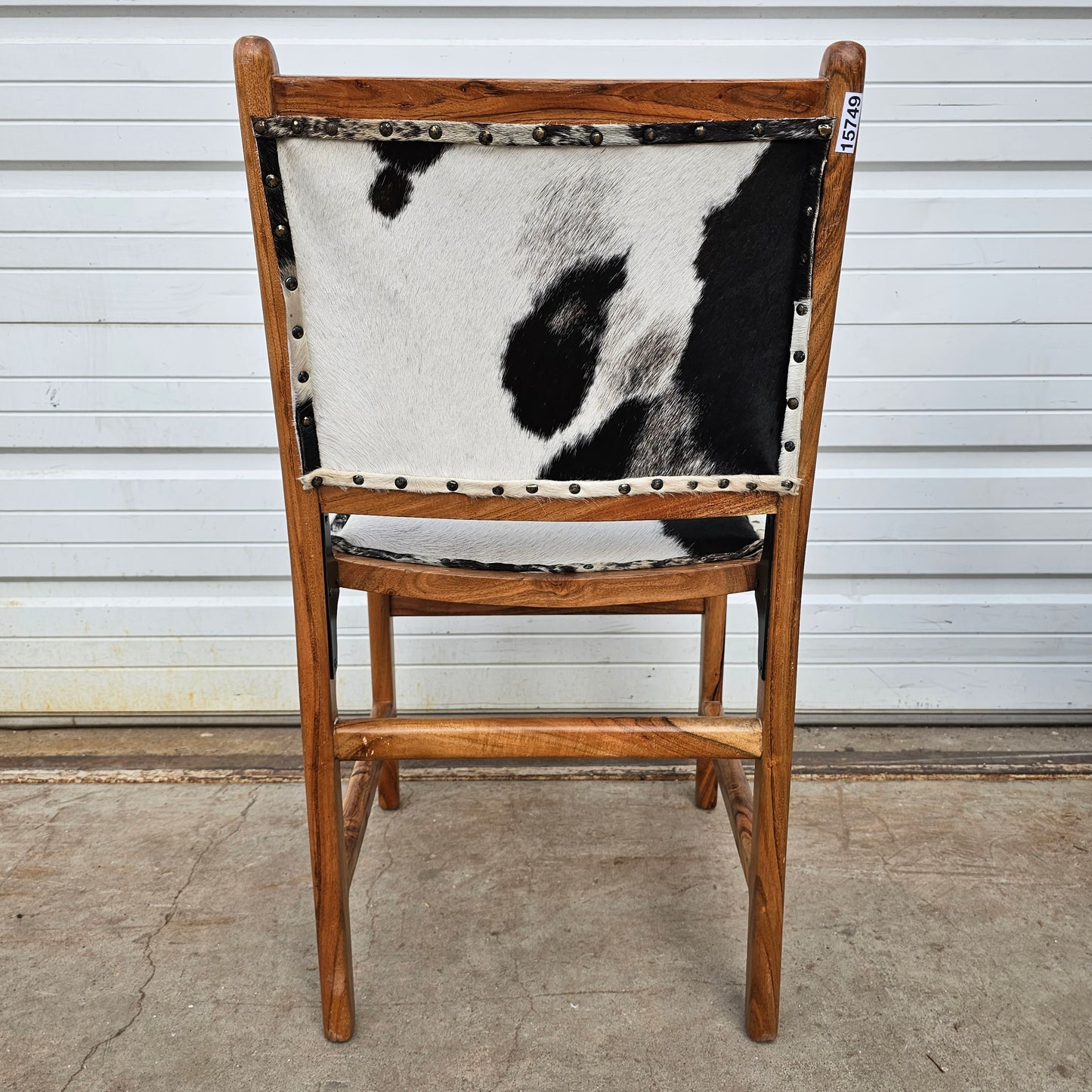 Wood Chair With Upholstered Hide Seat