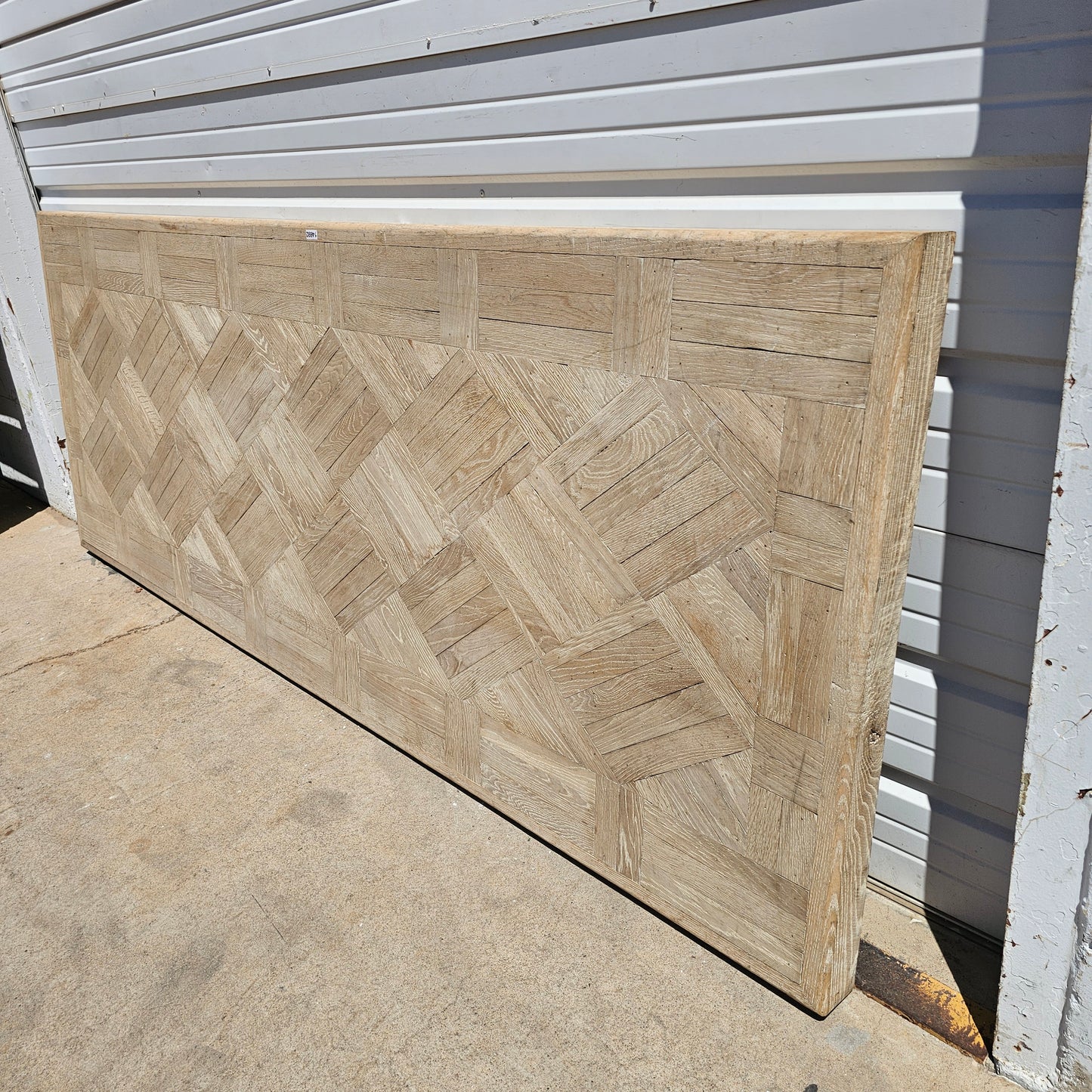 9 ft Washed Parquet Wood Dining Table Top