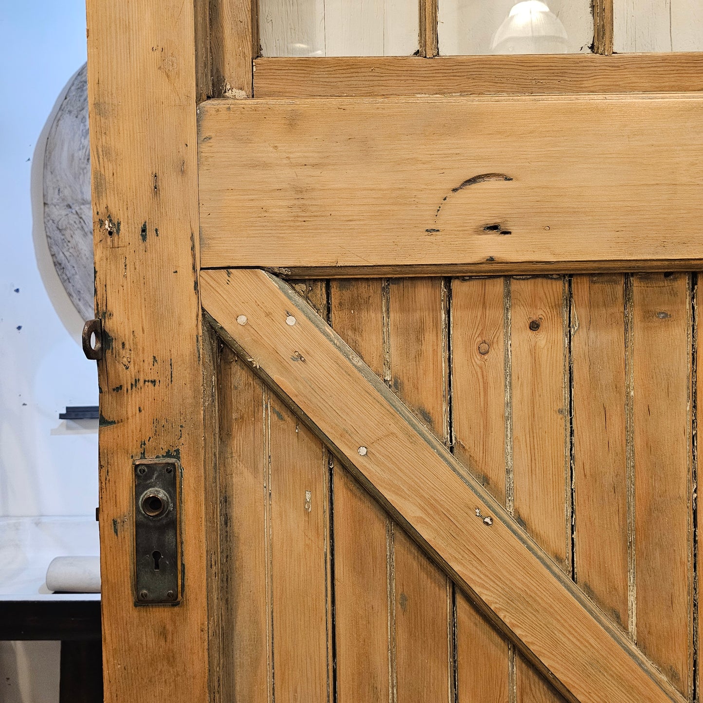 Single Stripped 15 Lite Antique Carriage/Barn Door