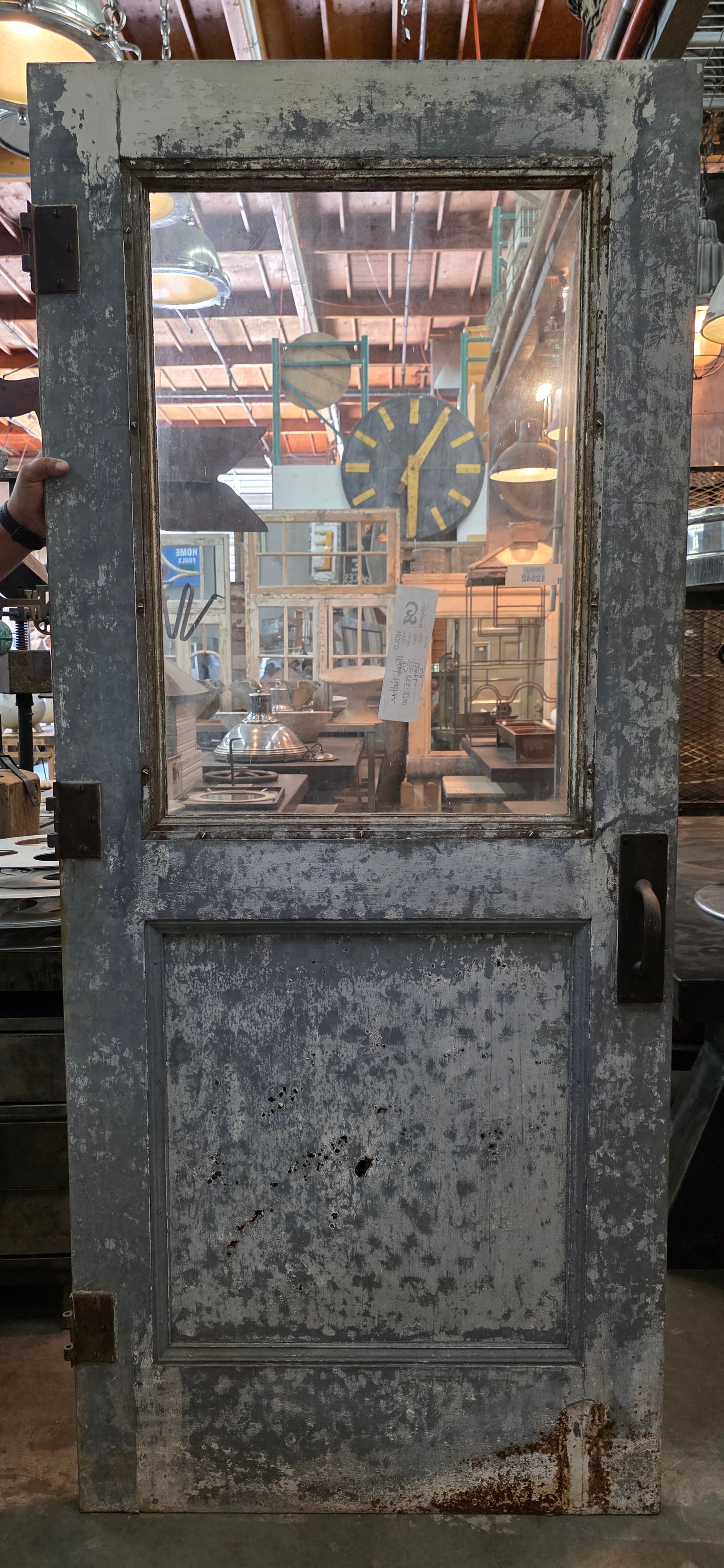 Metal Fire Door with Single Clear Glass Lite