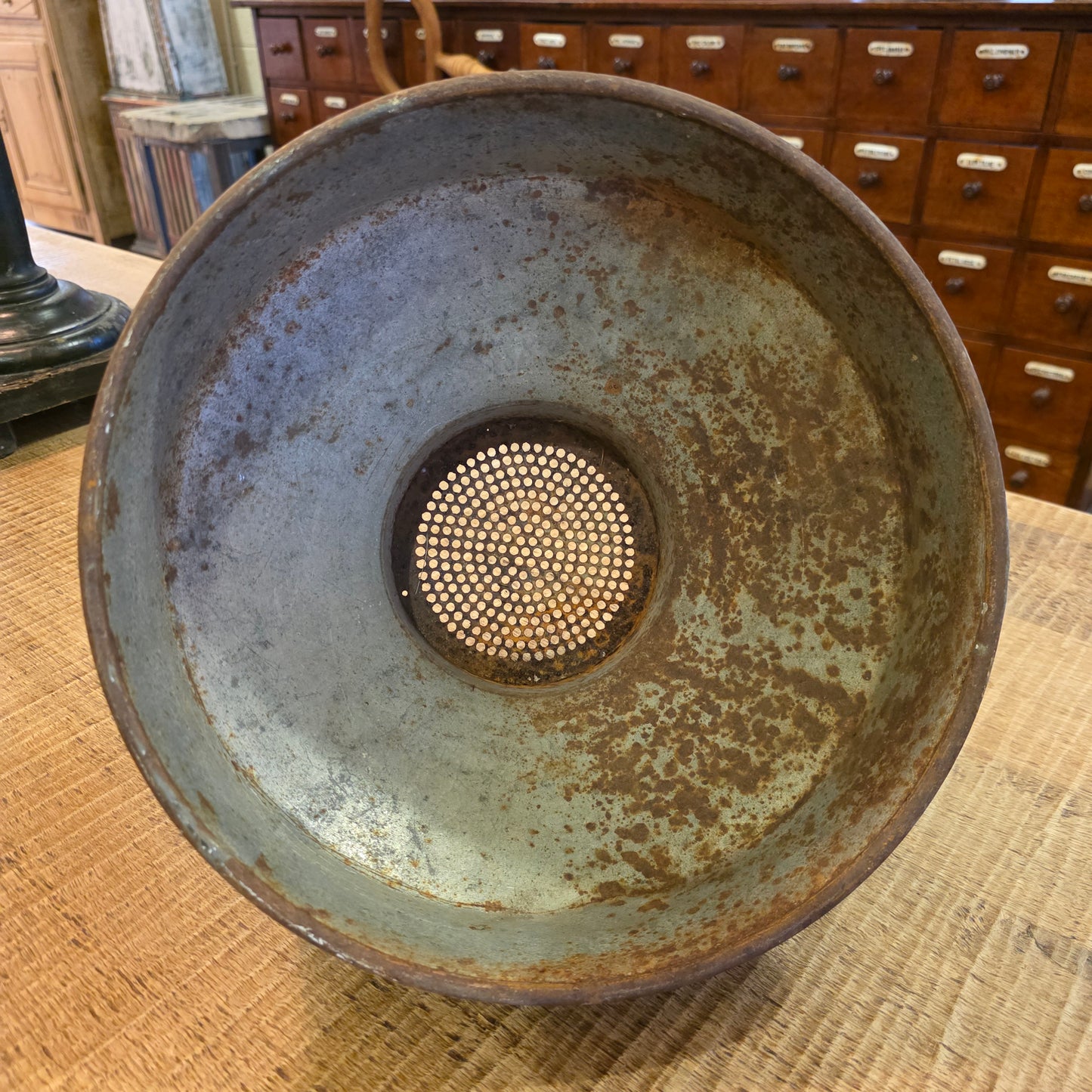 Vintage Galvanized Milk Strainer