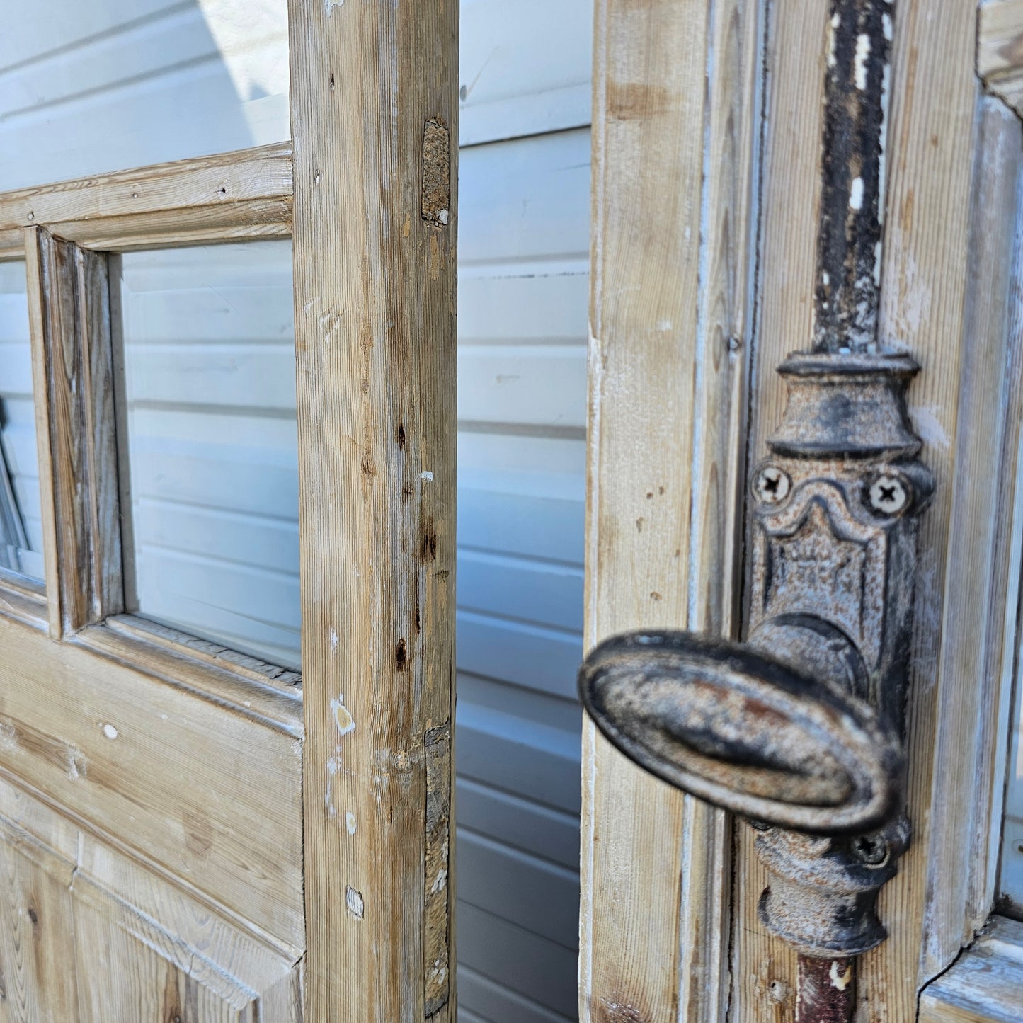 Pair of Wood Doors w/5 Glass Lites