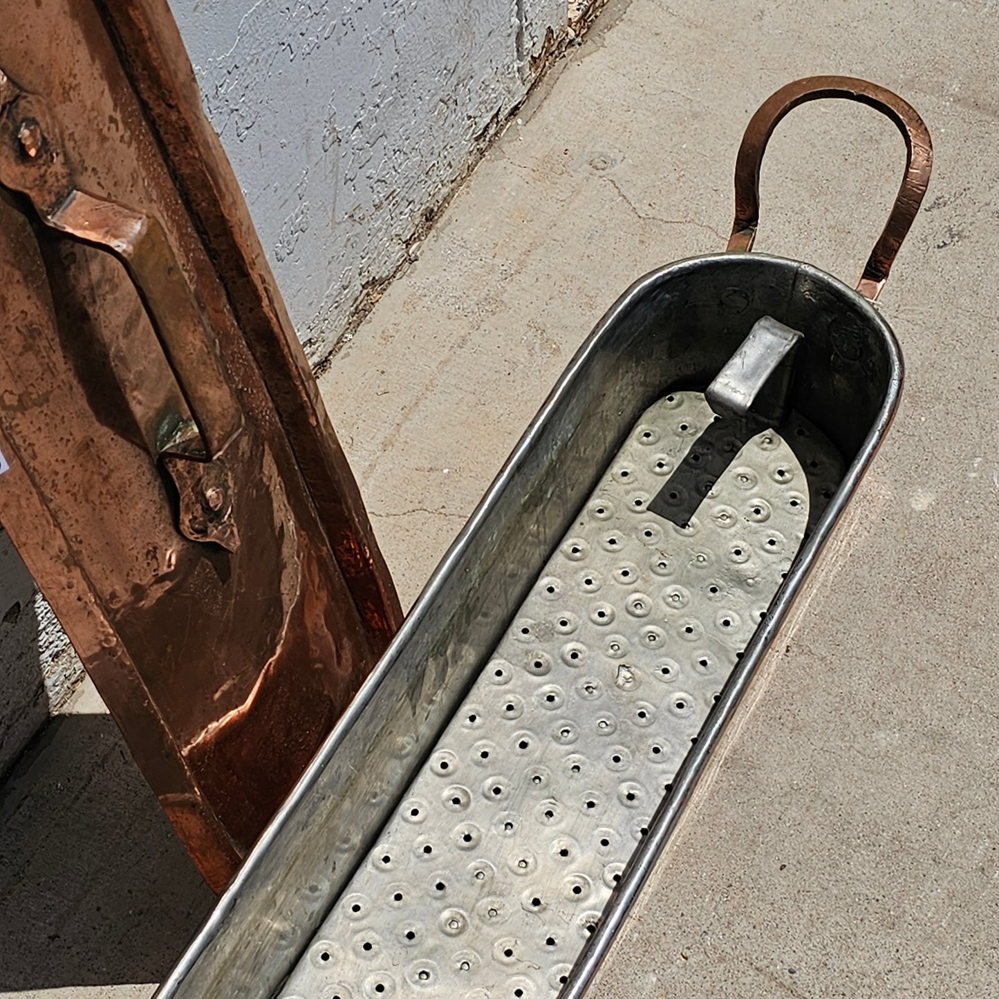 Large French Copper Poacher with Lid
