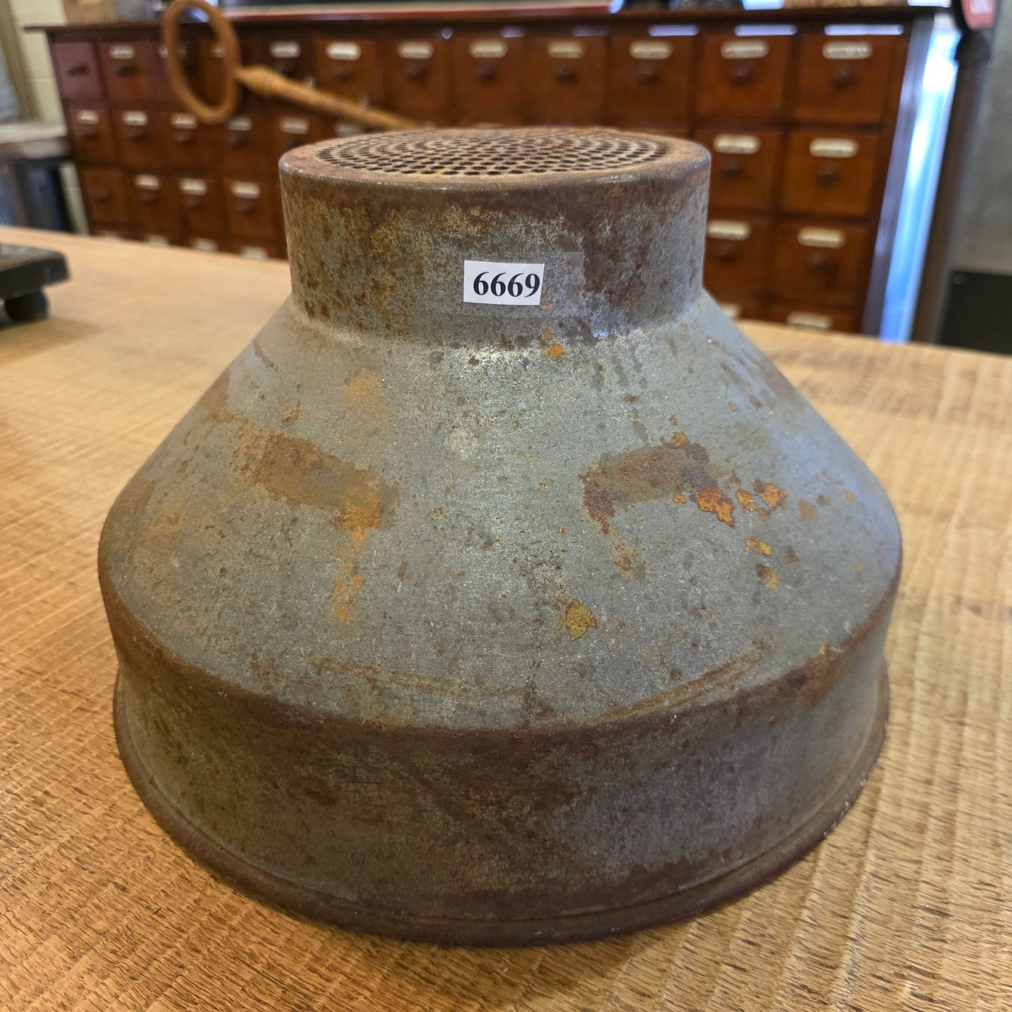 Vintage Galvanized Milk Strainer