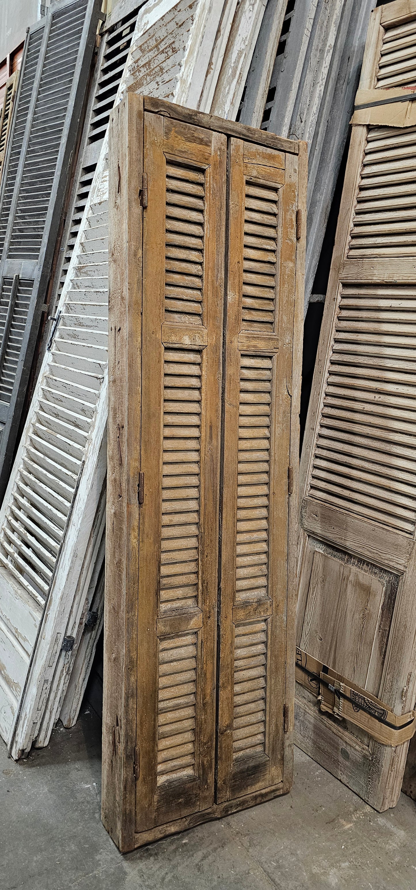 Rectangle Single Pane Window with Transom and Shutter Set