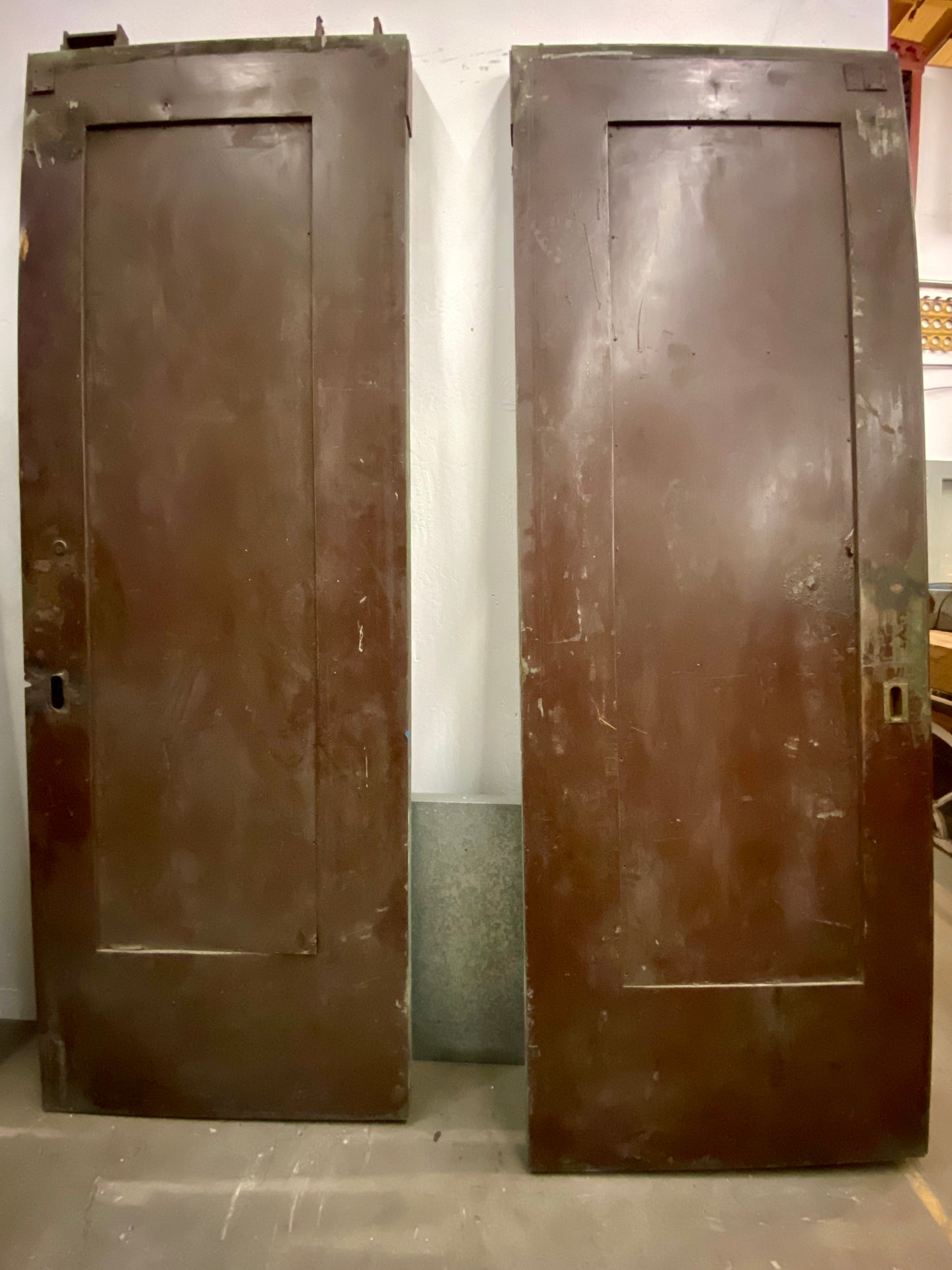 Pair of Bronze Metal Elevator Doors