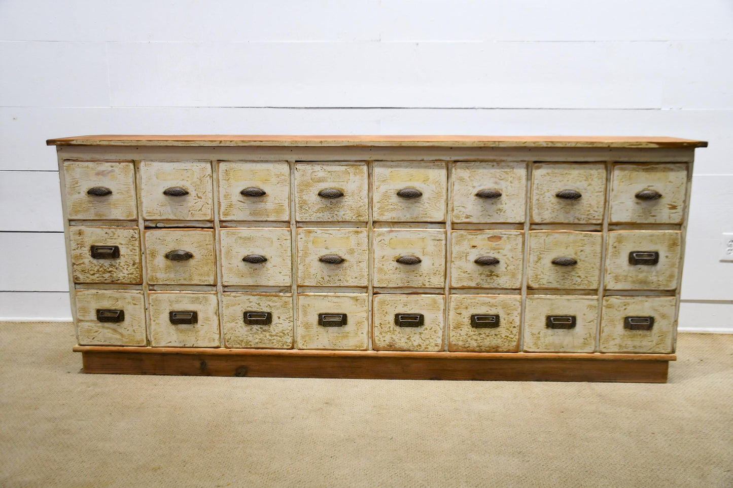 Antique General Store Painted Apothecary Cabinet