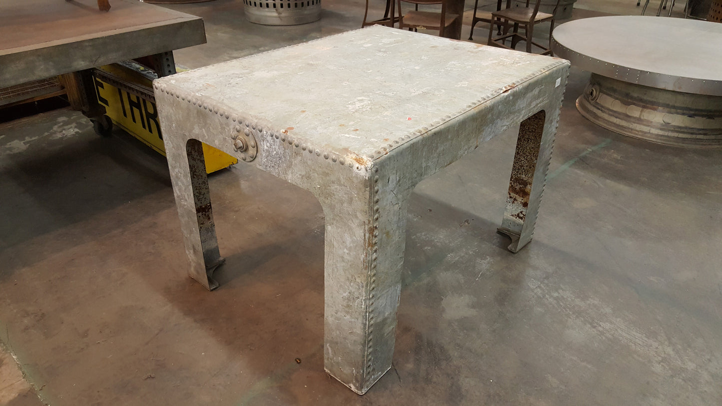 Industrial Riveted Metal Dining Table