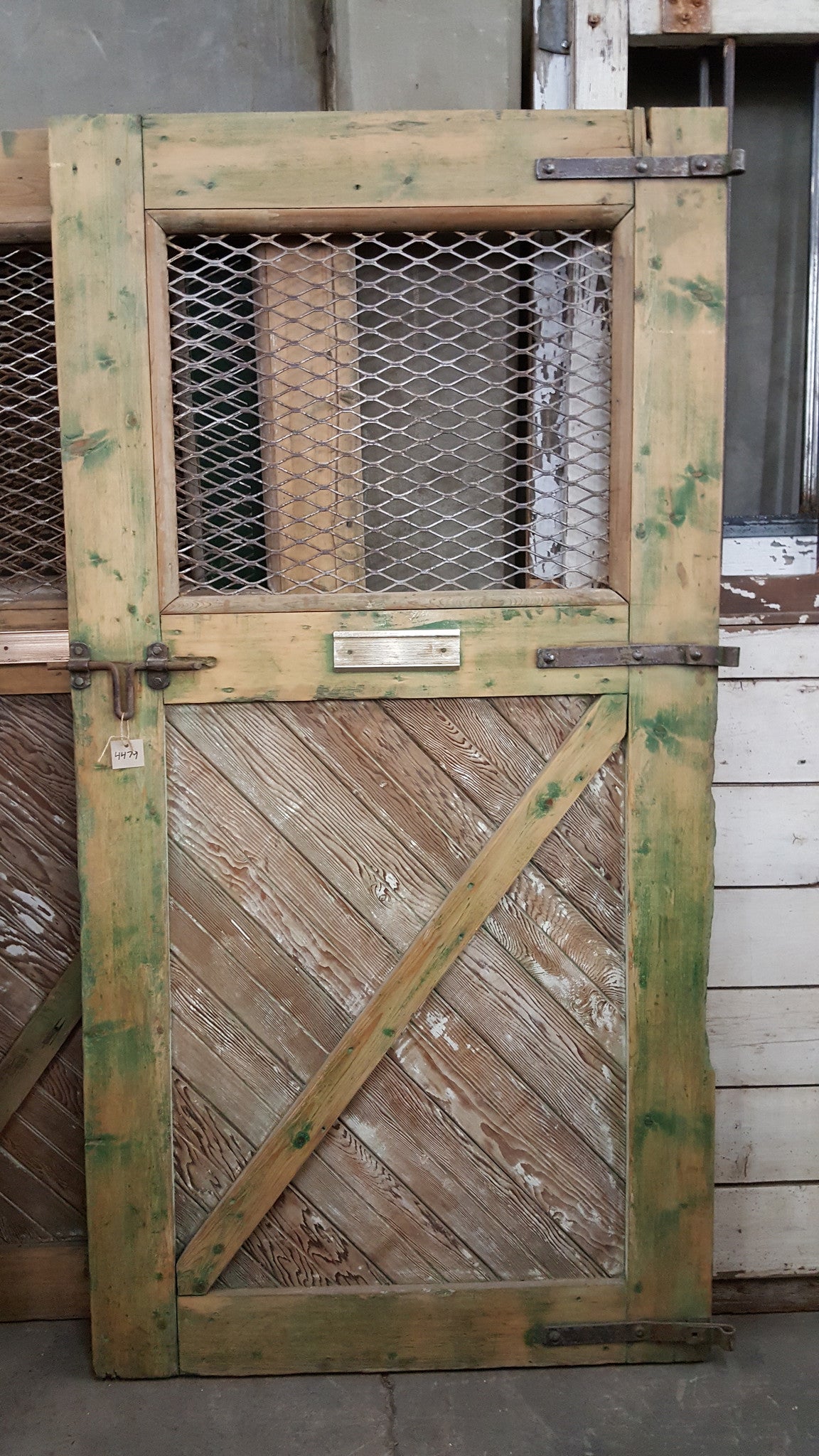 Rustic Green Single Barn Door