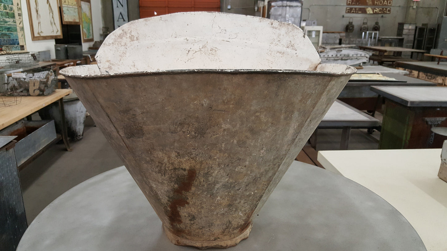French Zinc Grape Gathering Bucket