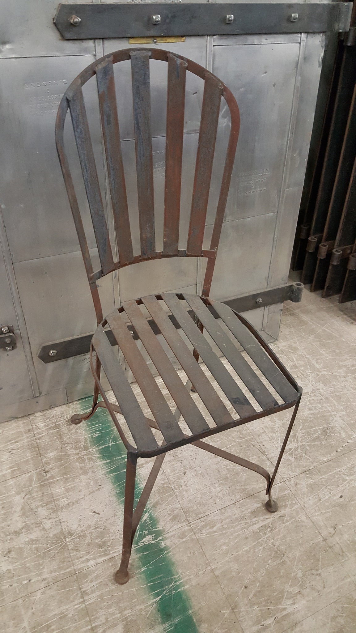 Metal Slatted Chair