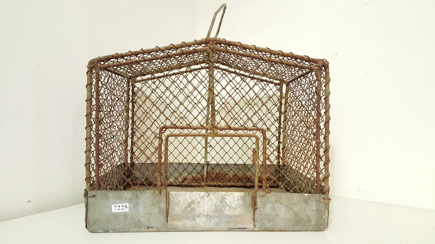 Wire and Galvanized Metal Birdcage