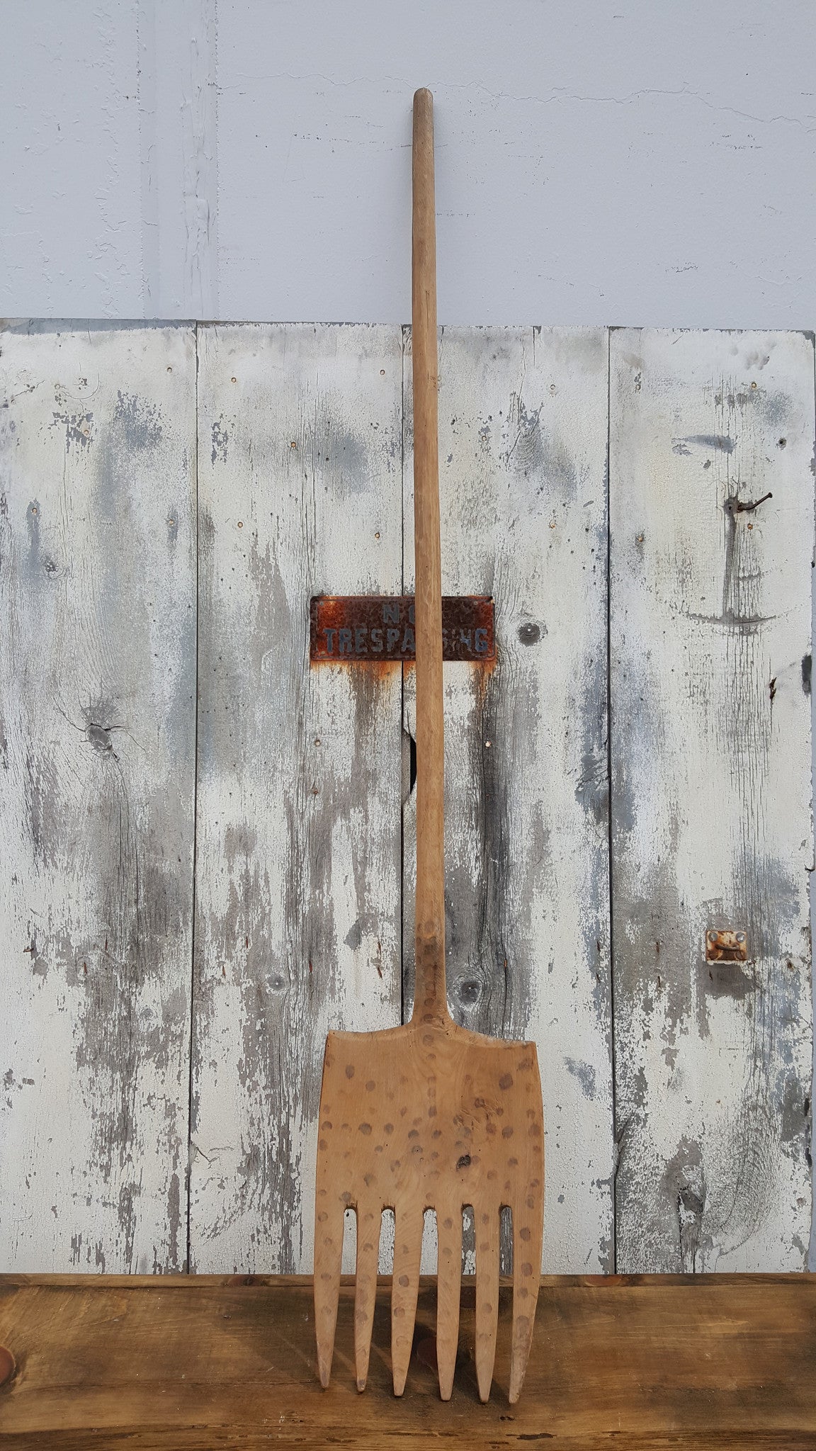 Medium Decorative Wood Hay Fork