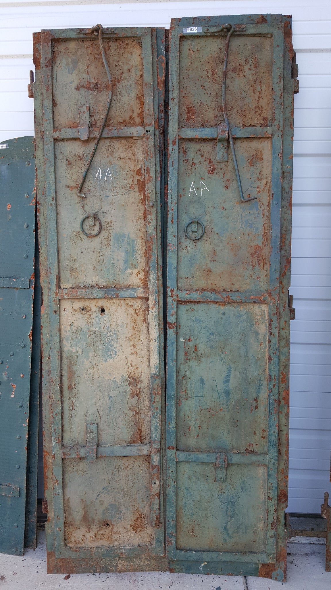 Pair of Iron Factory Shutters