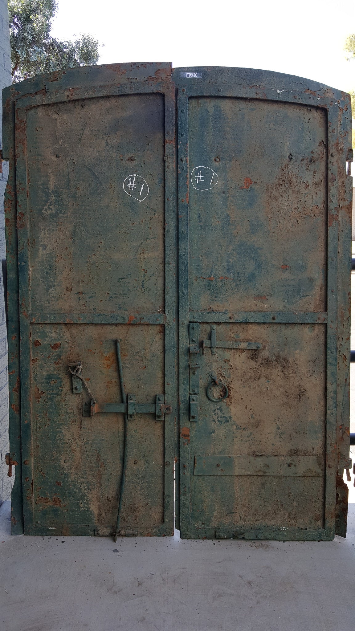 Pair of Iron Factory Shutters