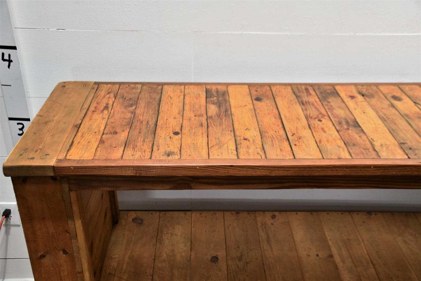 Long Wooden Industrial Work Table / Island