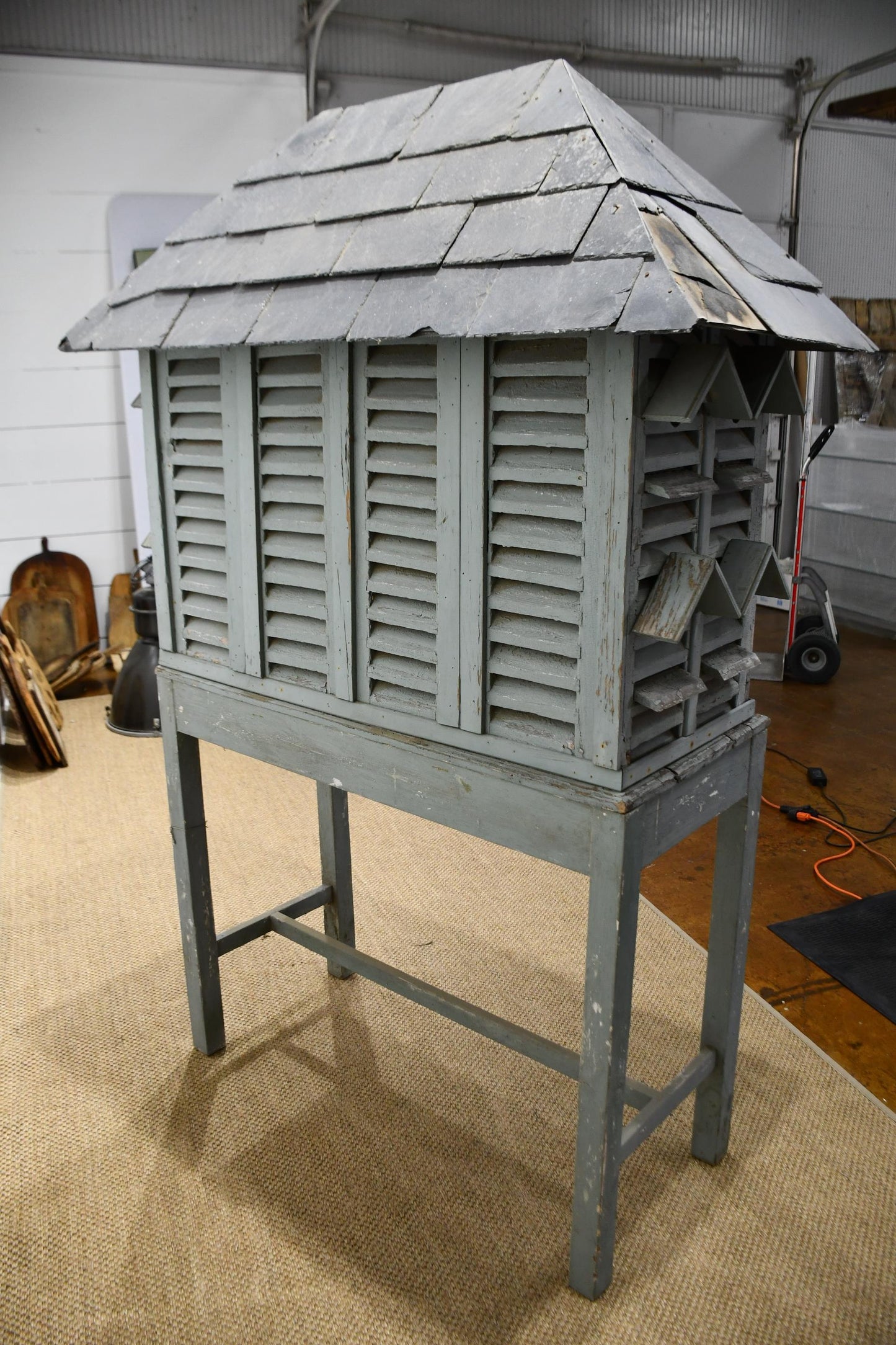 Large French Garden Bird House w/ Slate Roof