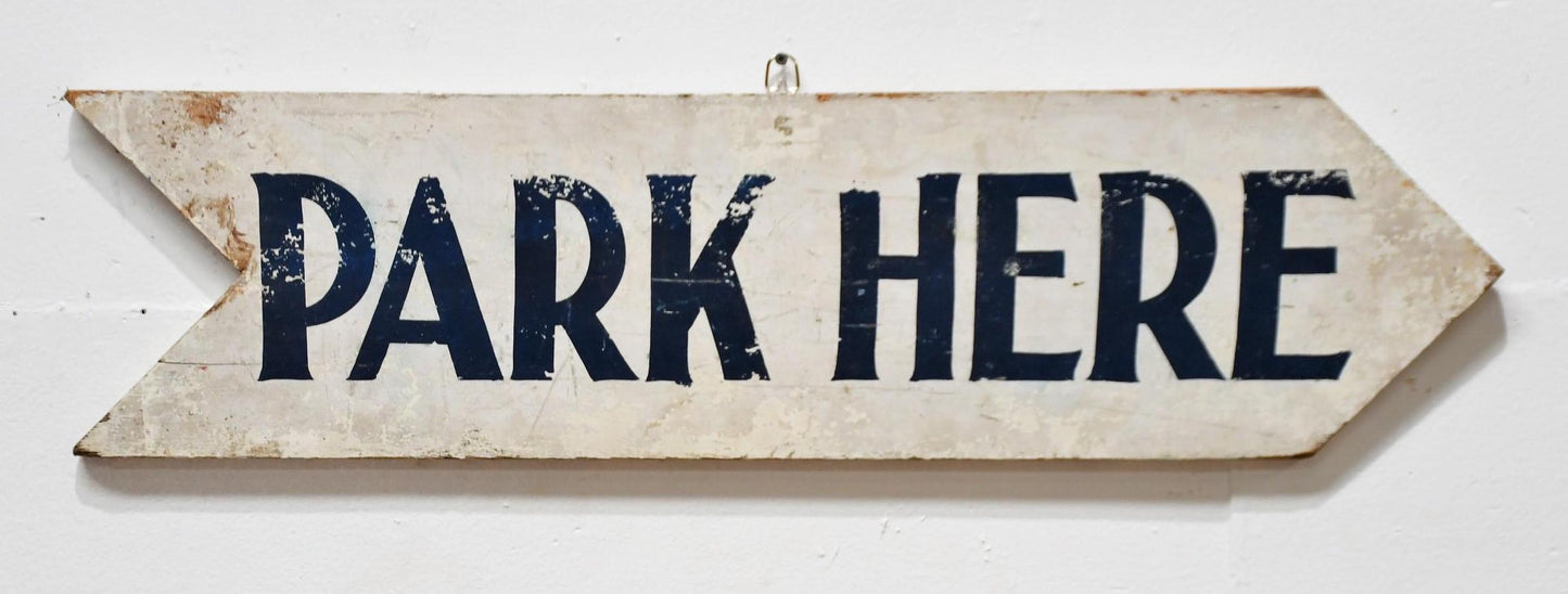 Wood Park Here Sign