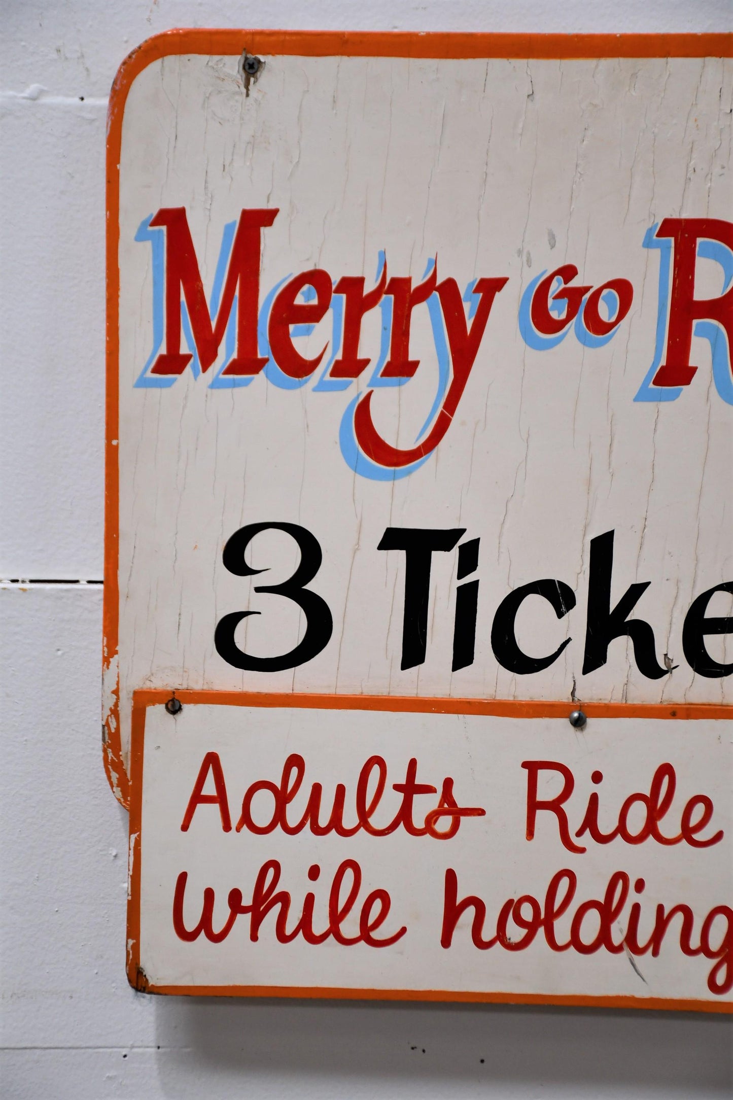 Wooden Merry Go Round Carnival Sign