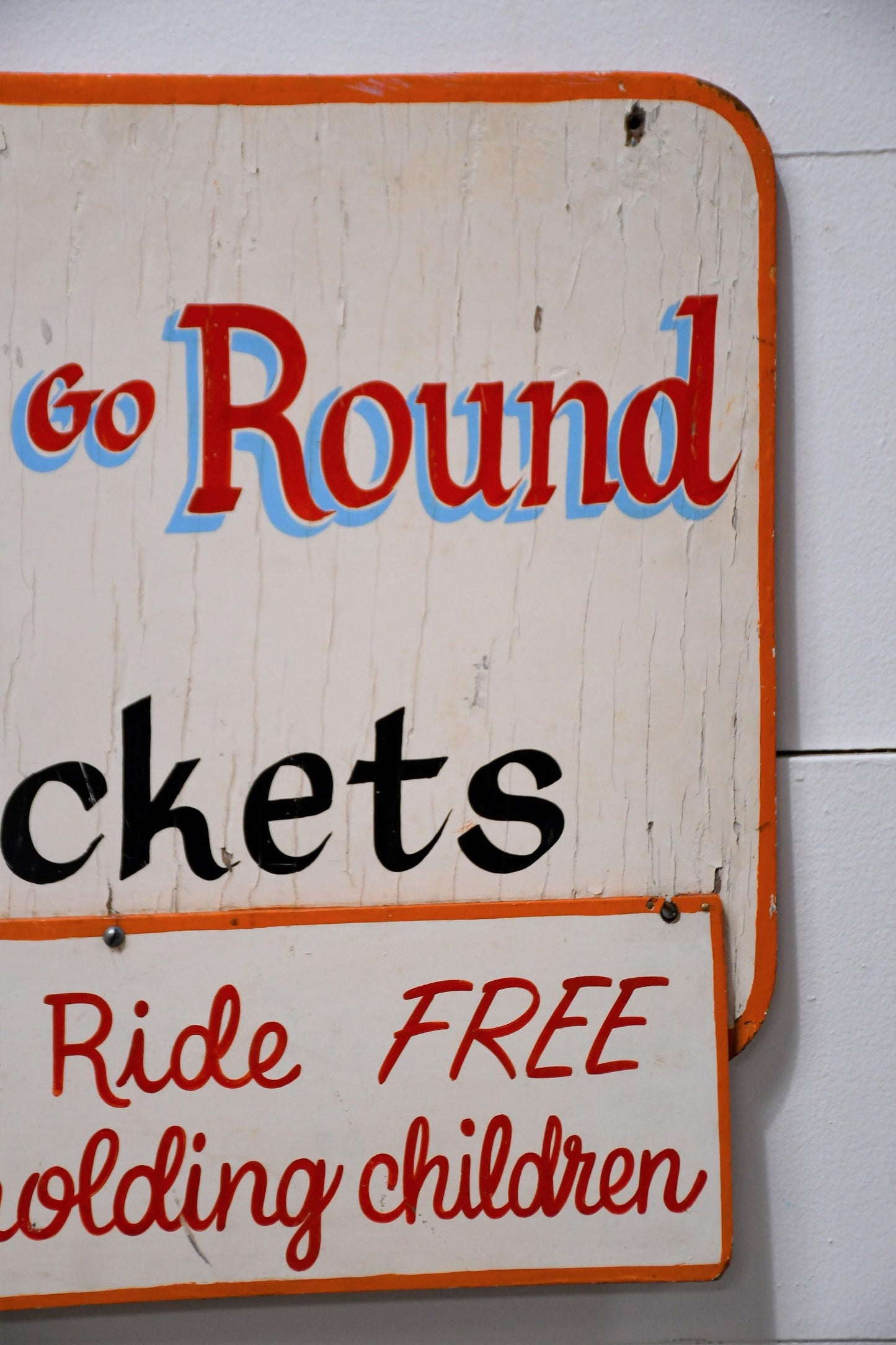 Wooden Merry Go Round Carnival Sign