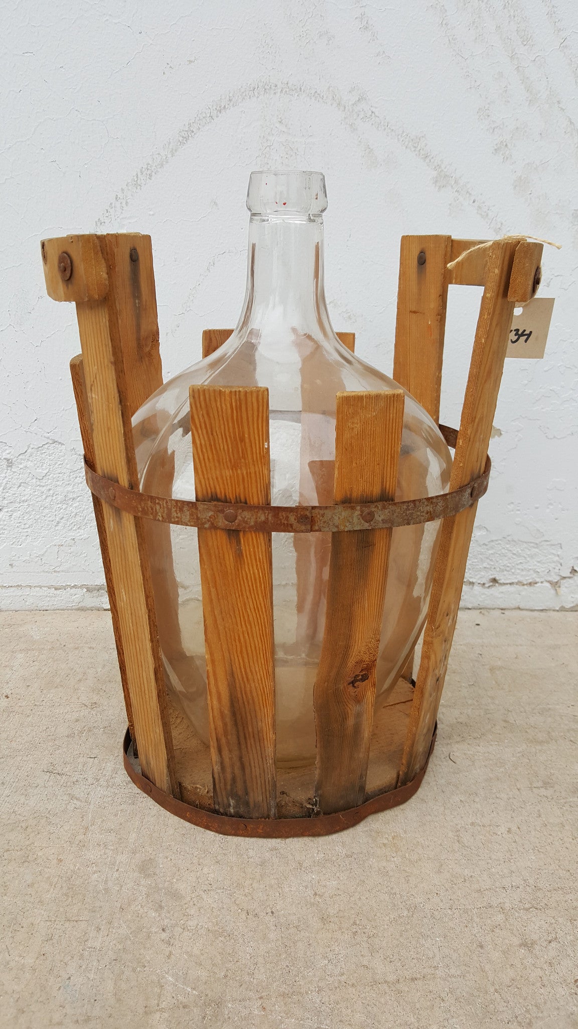 Swedish Beer Bottle in Basket (decor)