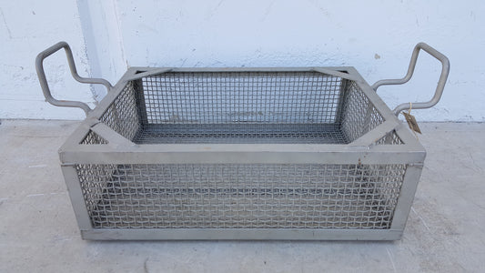 Airplane cargo basket, square, metal, with non-movable handles