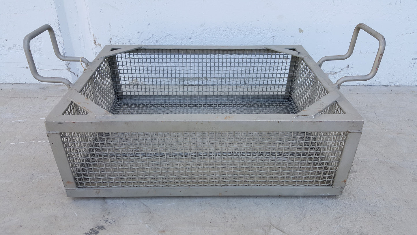 Airplane cargo basket, square, metal, with non-movable handles