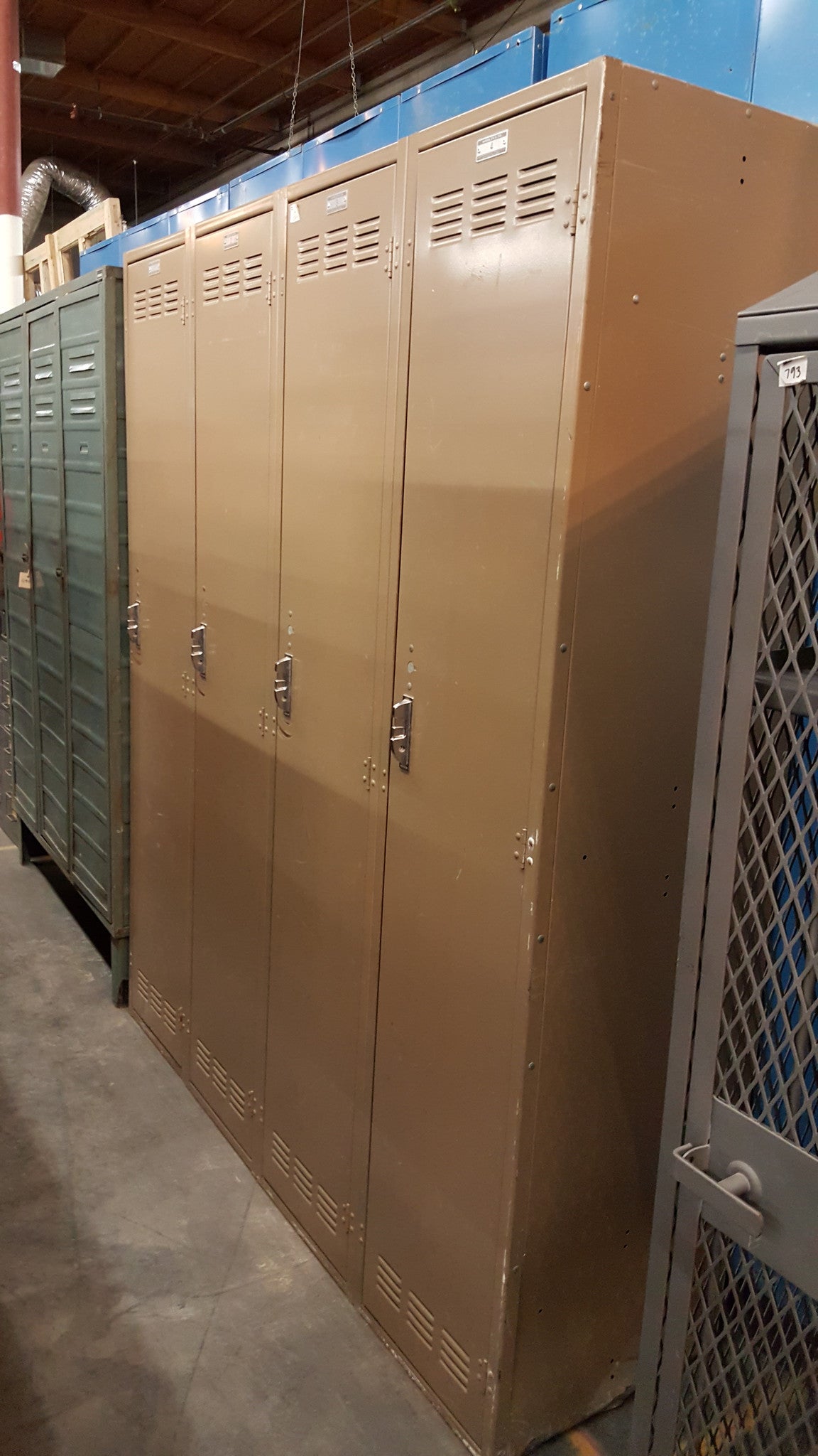 Set of 4 Brown Lockers