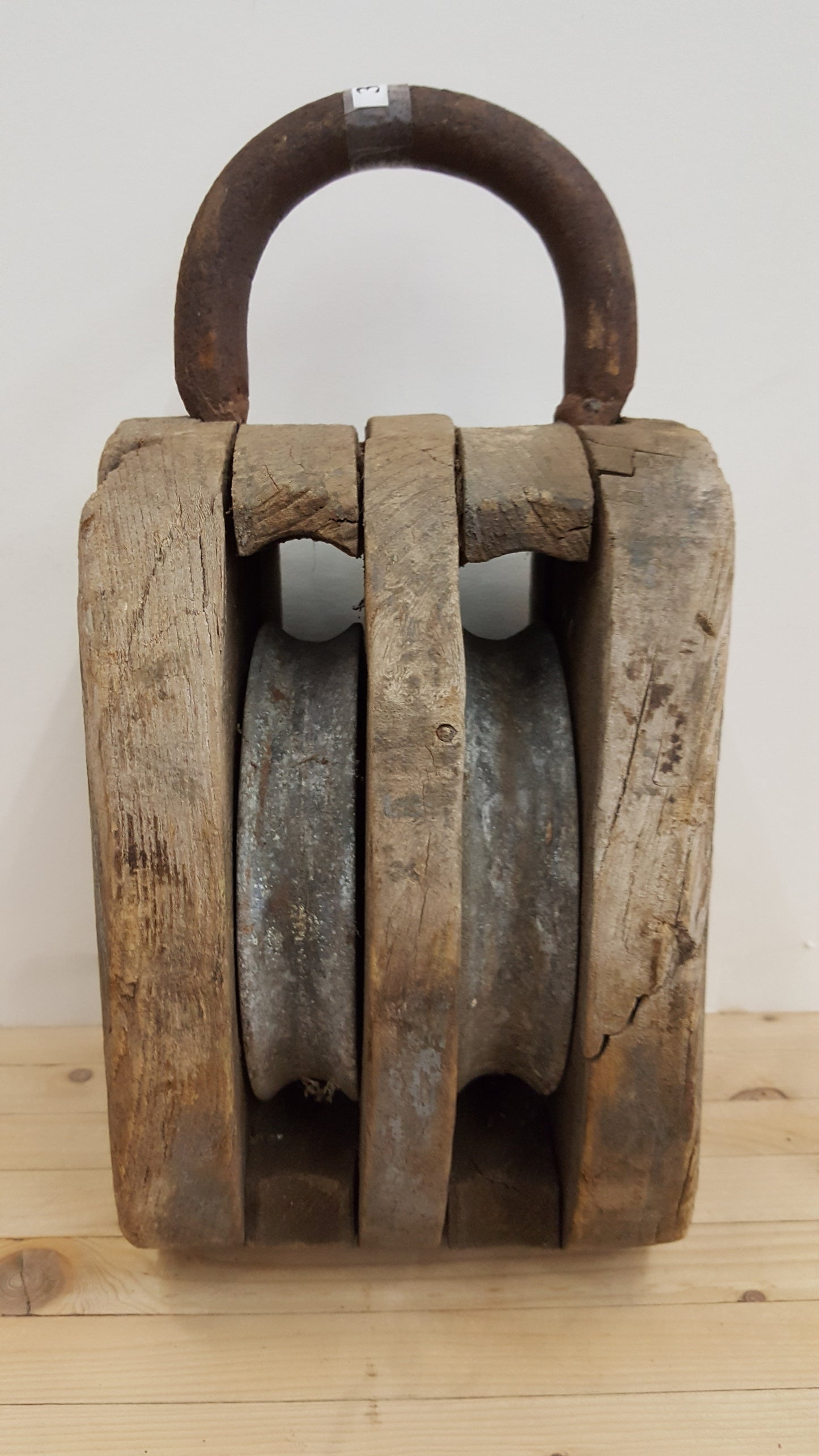 Large Wooden Pulley